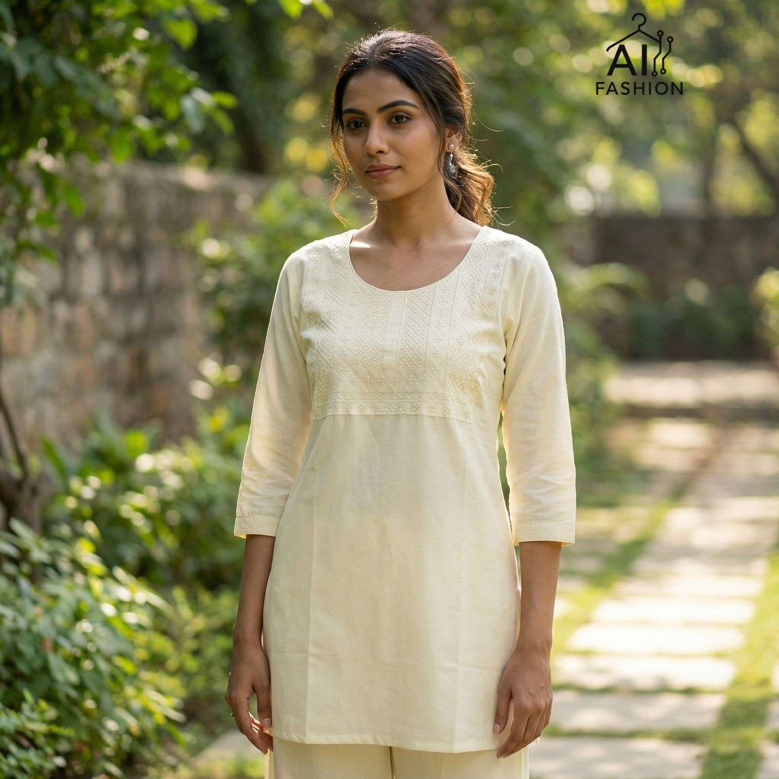 AI FASHION CHARMI VOL 3 RAYON FANCY WORK SUMMER WEAR SHORT KURTI	