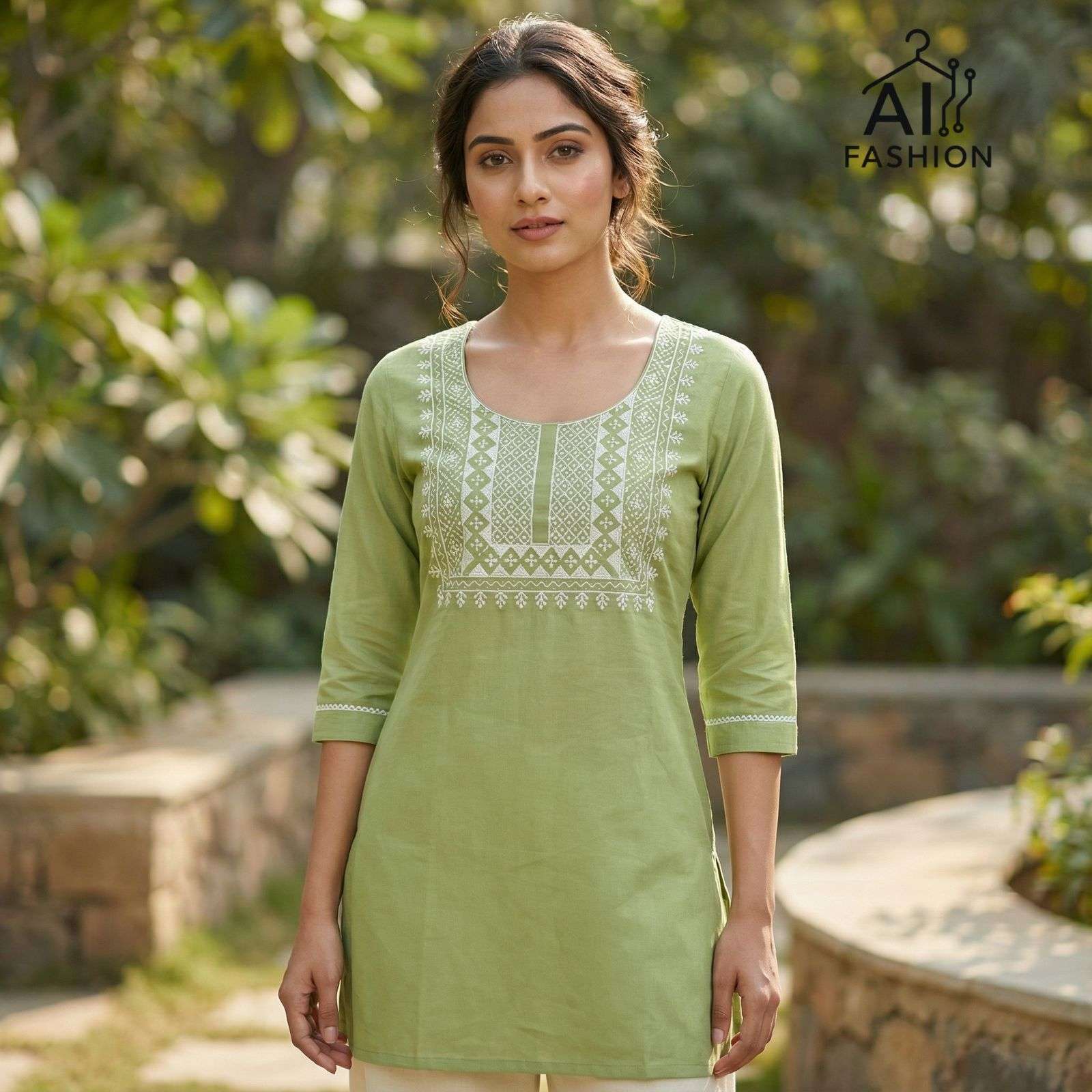 AI FASHION CHARMI VOL 3 RAYON FANCY WORK SUMMER WEAR SHORT KURTI	