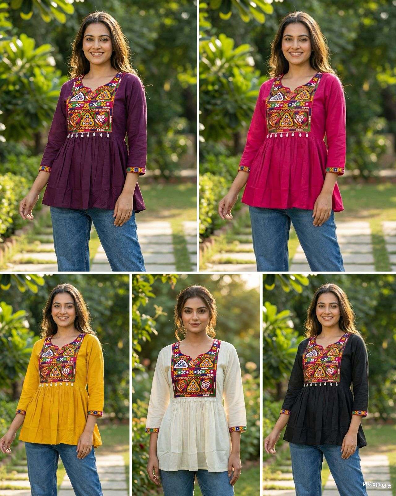 AI FASHION GAMTHI TOPS RAYON FANCY SUMMER WEAR LADIES TOP