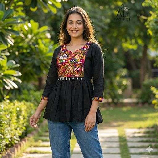 AI FASHION GAMTHI TOPS RAYON FANCY SUMMER WEAR LADIES TOP