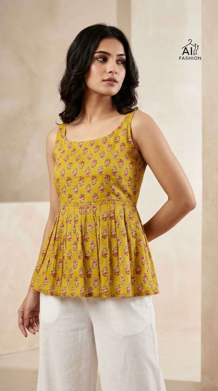 AI SUMMER TOPS COTTON PRINTED SUMMER WEAR LADIES TOP