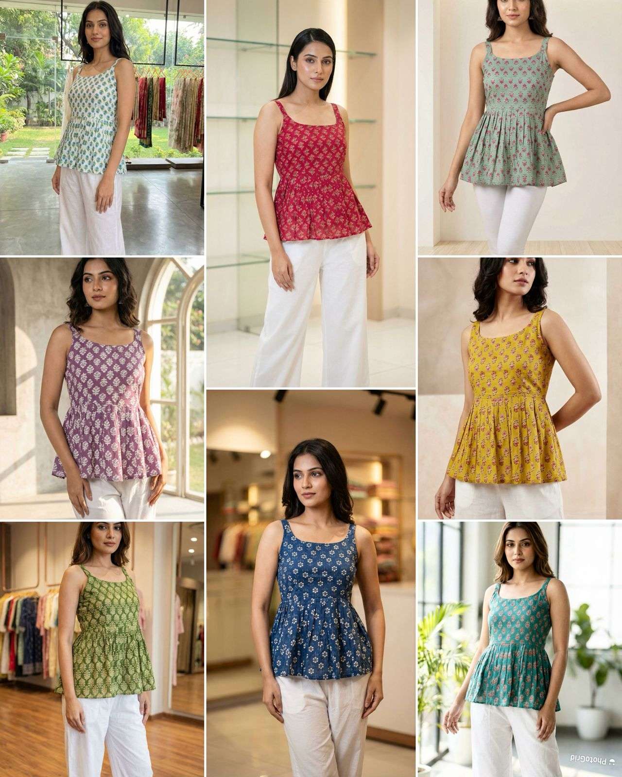 AI SUMMER TOPS COTTON PRINTED SUMMER WEAR LADIES TOP