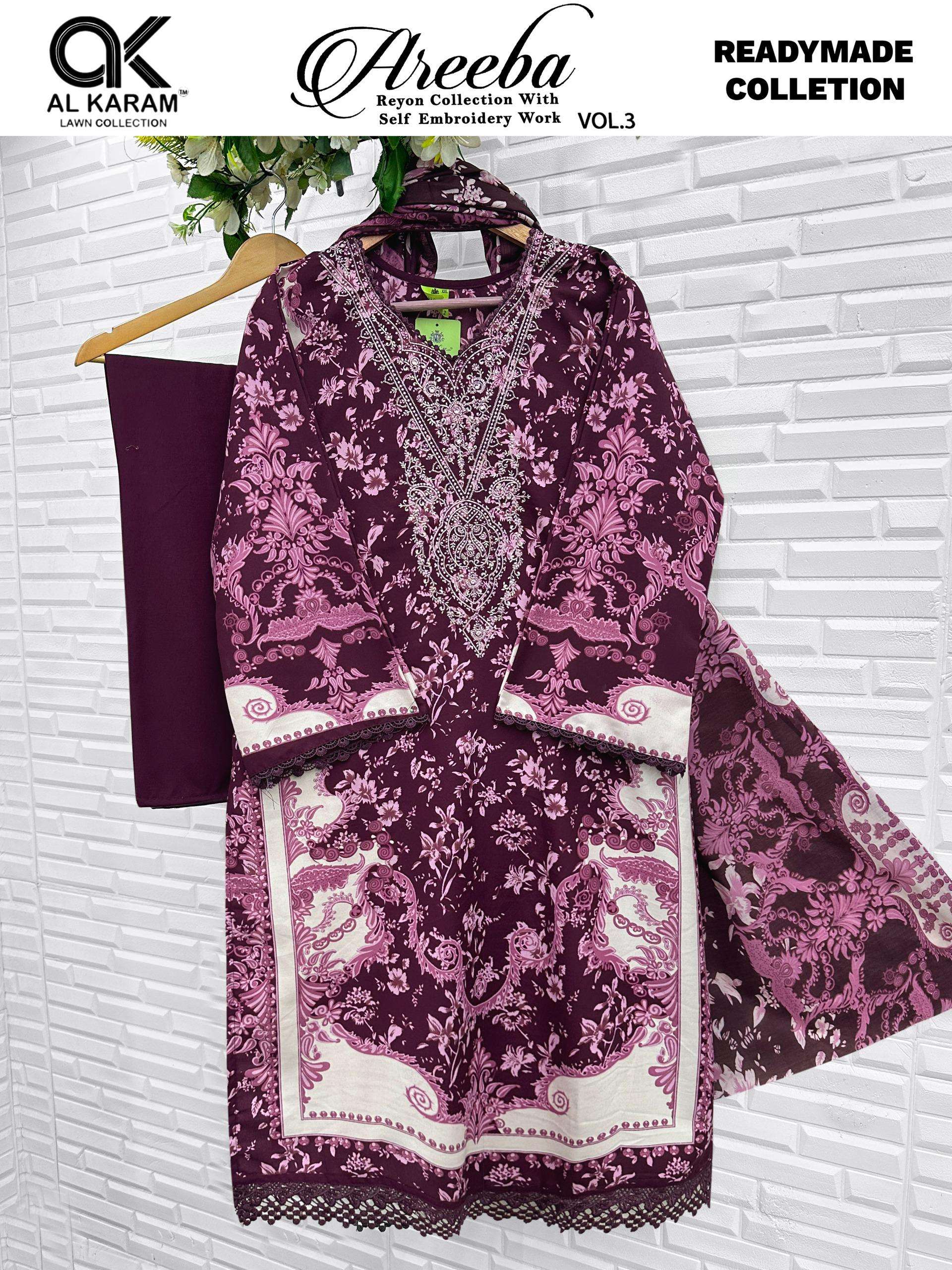 AL KARAM AREEBA VOL 3 READY MADE COLLECTION 