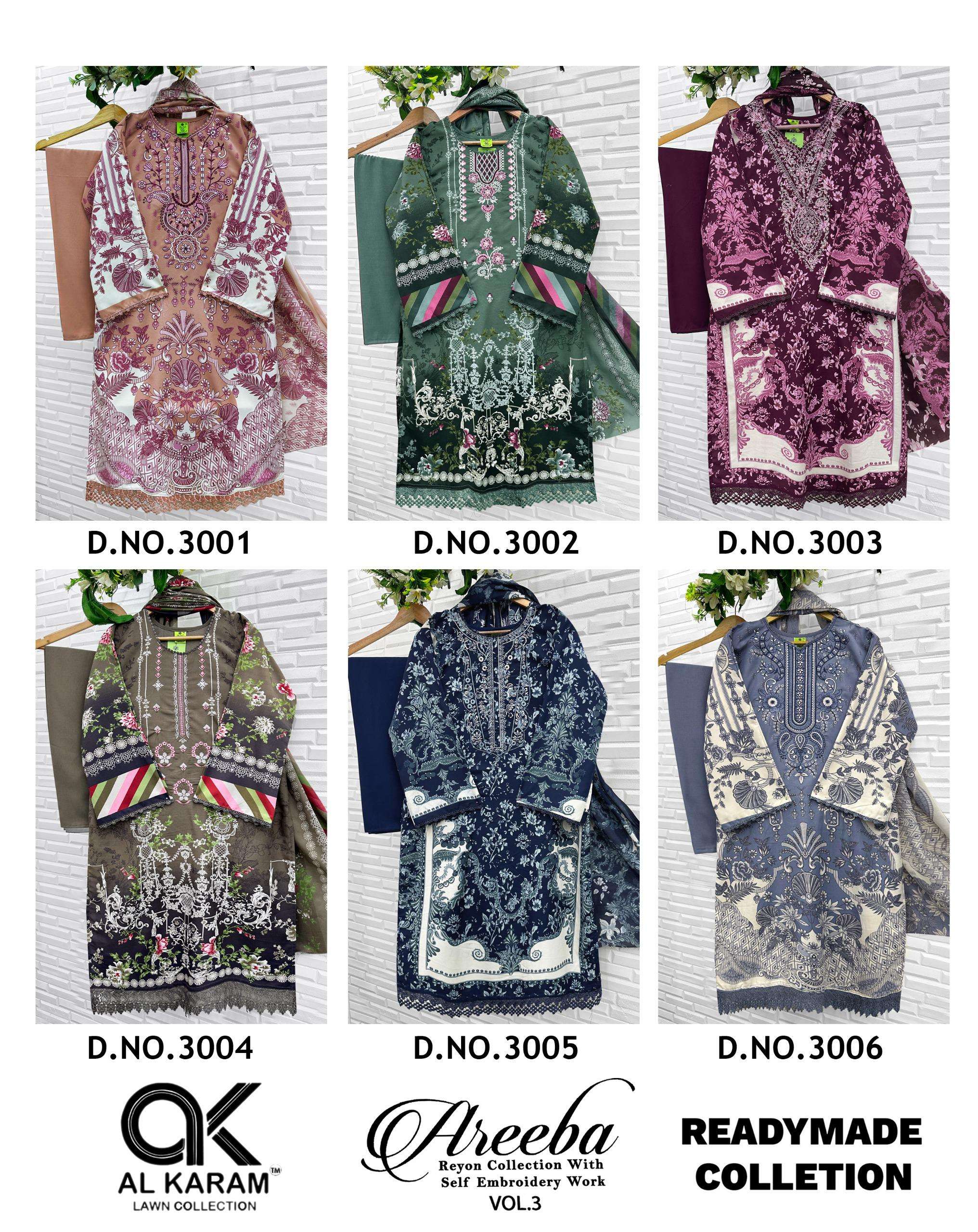 AL KARAM AREEBA VOL 3 READY MADE COLLECTION 