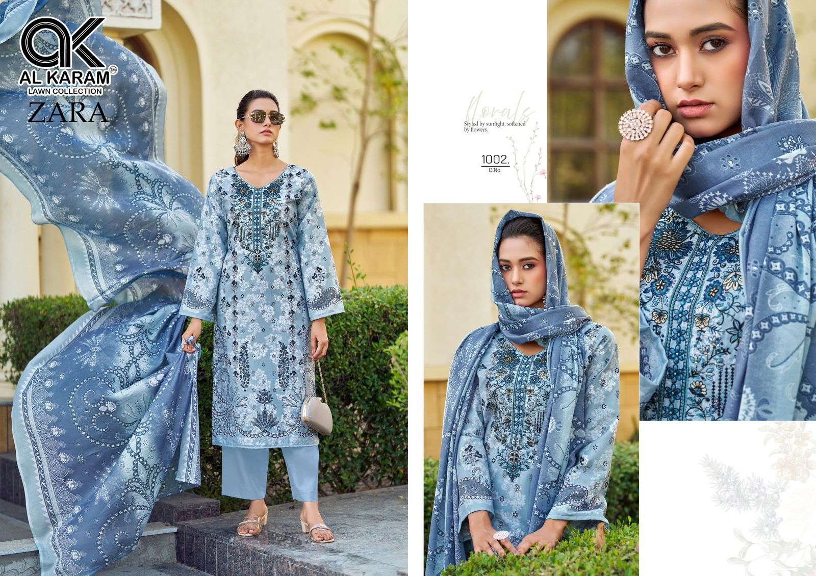 AL KARAM ZARA COTTON DIGITAL PRINT WITH FANCY WORK SUIT