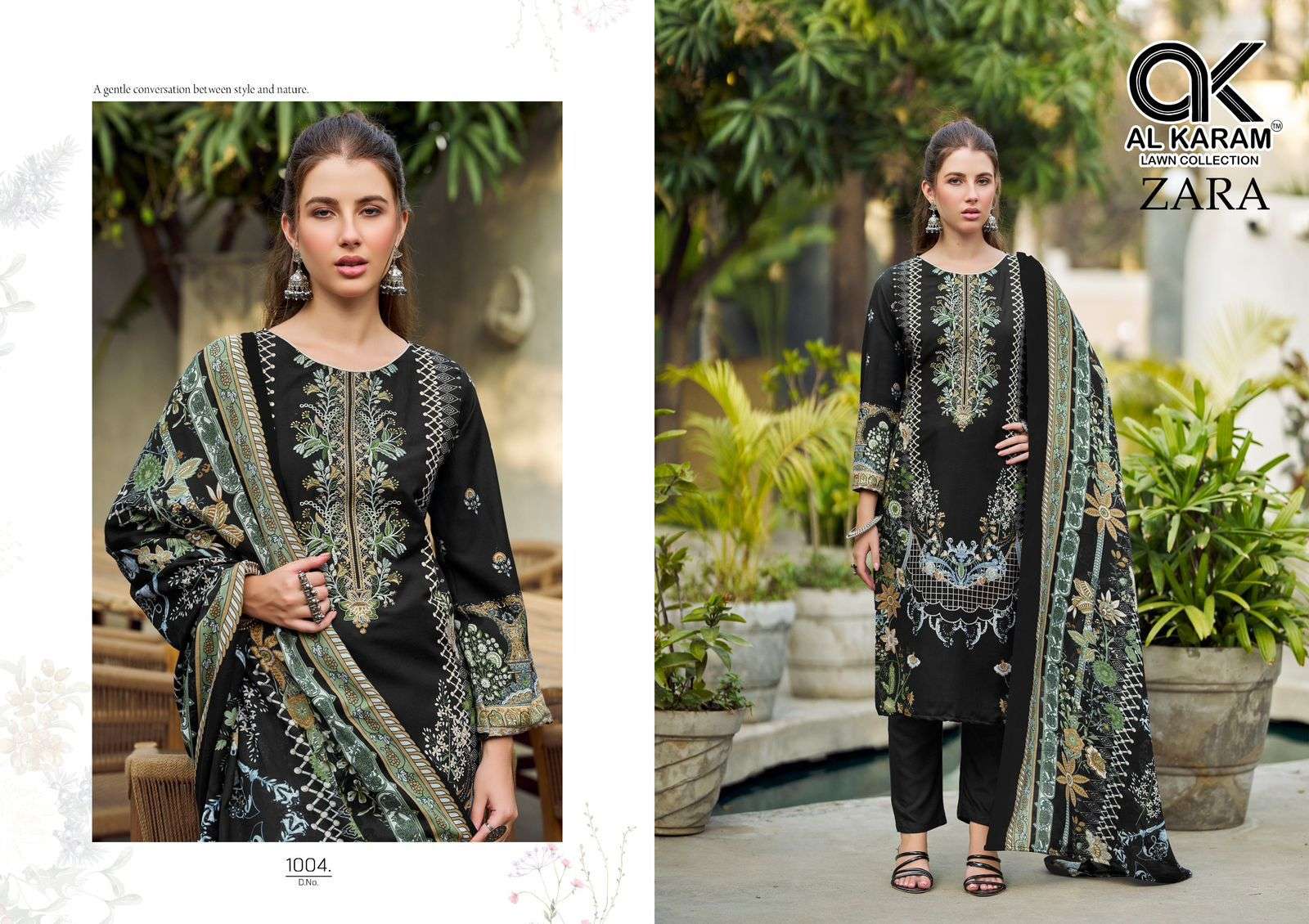 AL KARAM ZARA COTTON DIGITAL PRINT WITH FANCY WORK SUIT