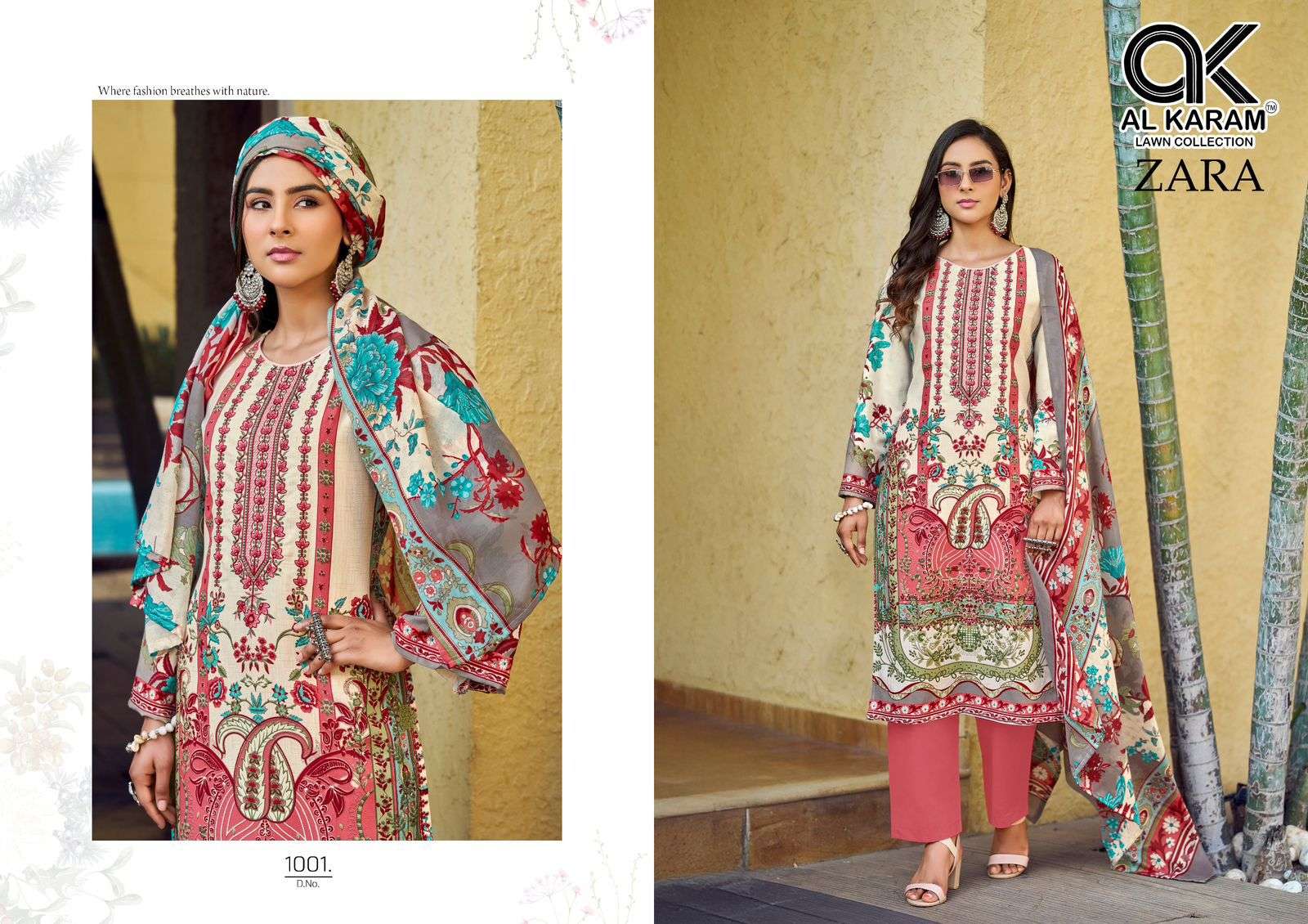 AL KARAM ZARA COTTON DIGITAL PRINT WITH FANCY WORK SUIT