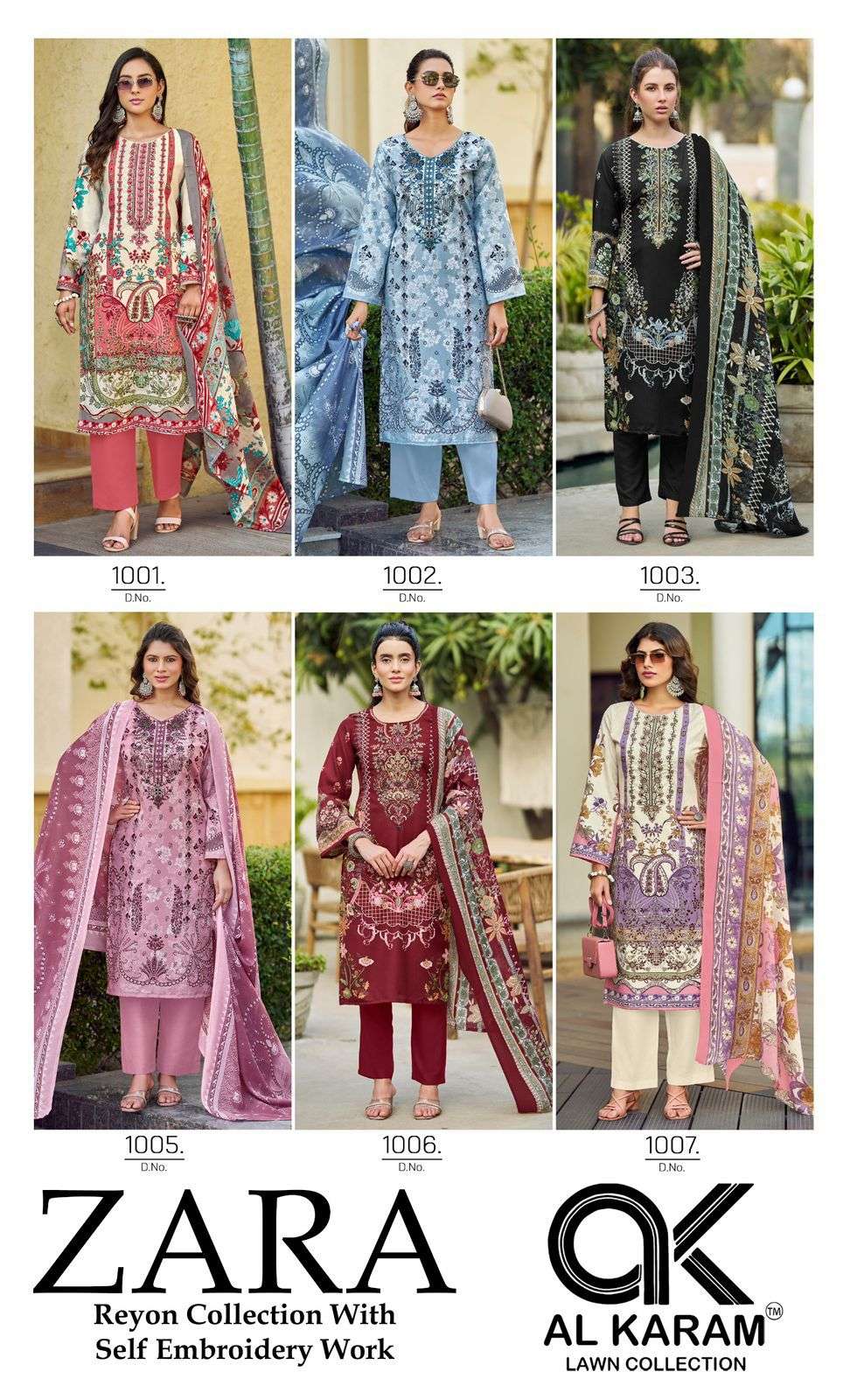 AL KARAM ZARA COTTON DIGITAL PRINT WITH FANCY WORK SUIT