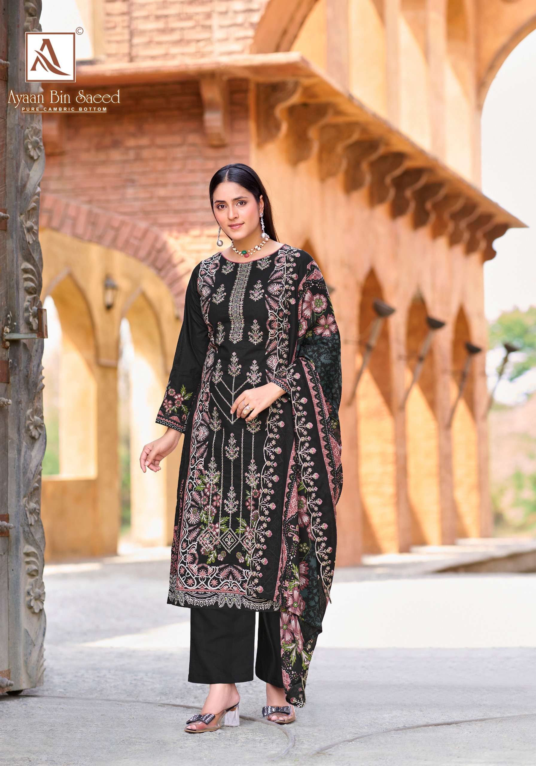 ALOK SUITS AYAAN BIN SAEED COTTON DIGITAL PRINT WITH FANCY EMBROIDERY WORK SUIT