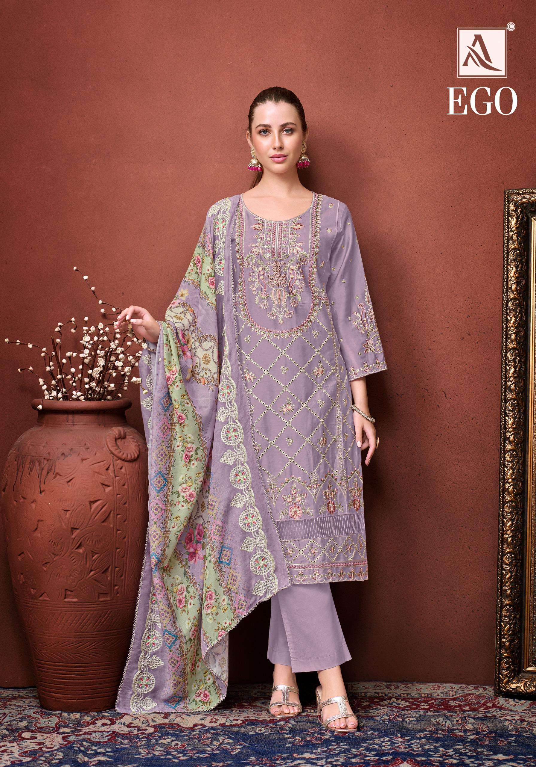 ALOK SUITS EGO JAM COTTON PAKISTANI STYLE EMBROIDERY WORK SUIT