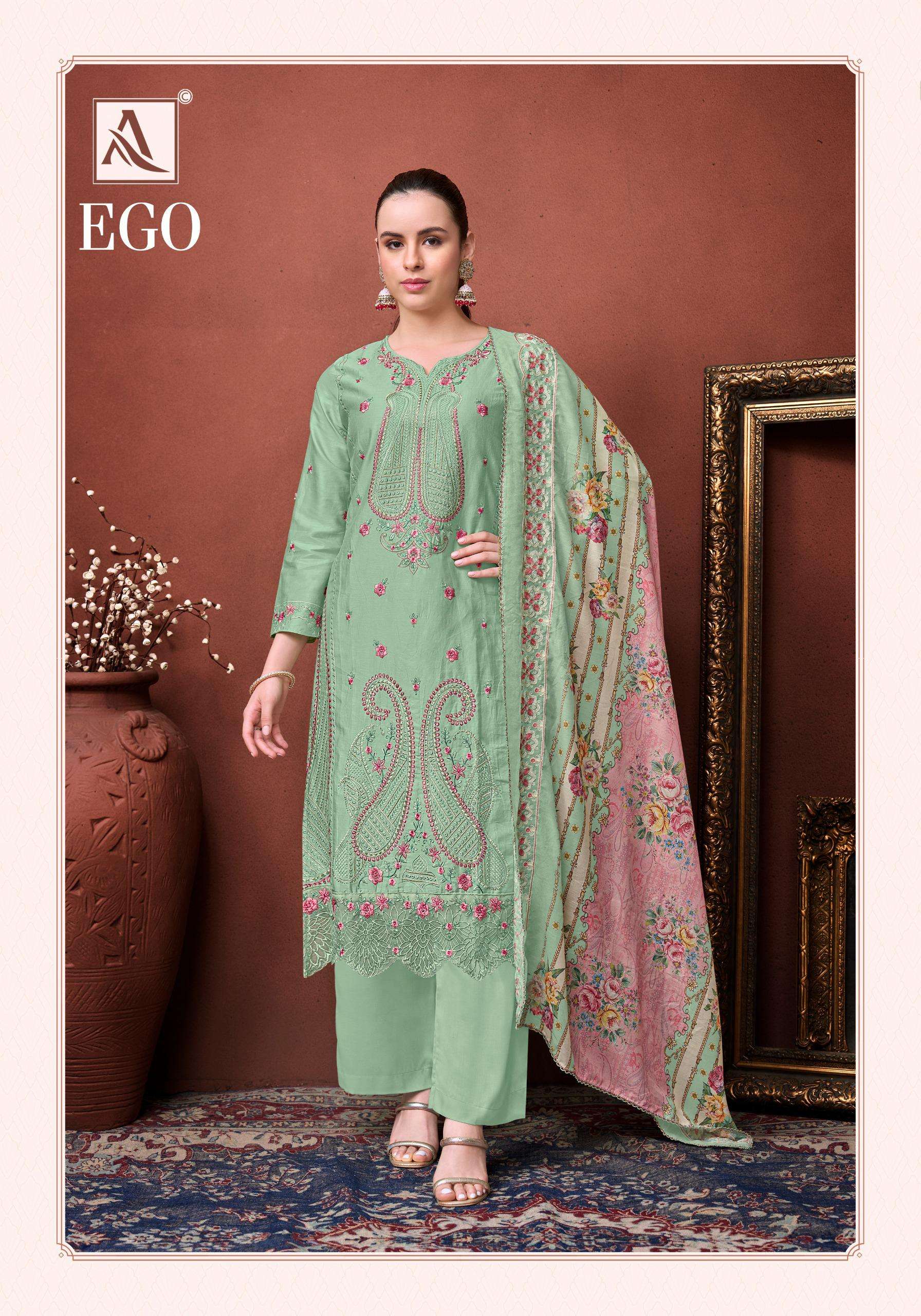 ALOK SUITS EGO JAM COTTON PAKISTANI STYLE EMBROIDERY WORK SUIT