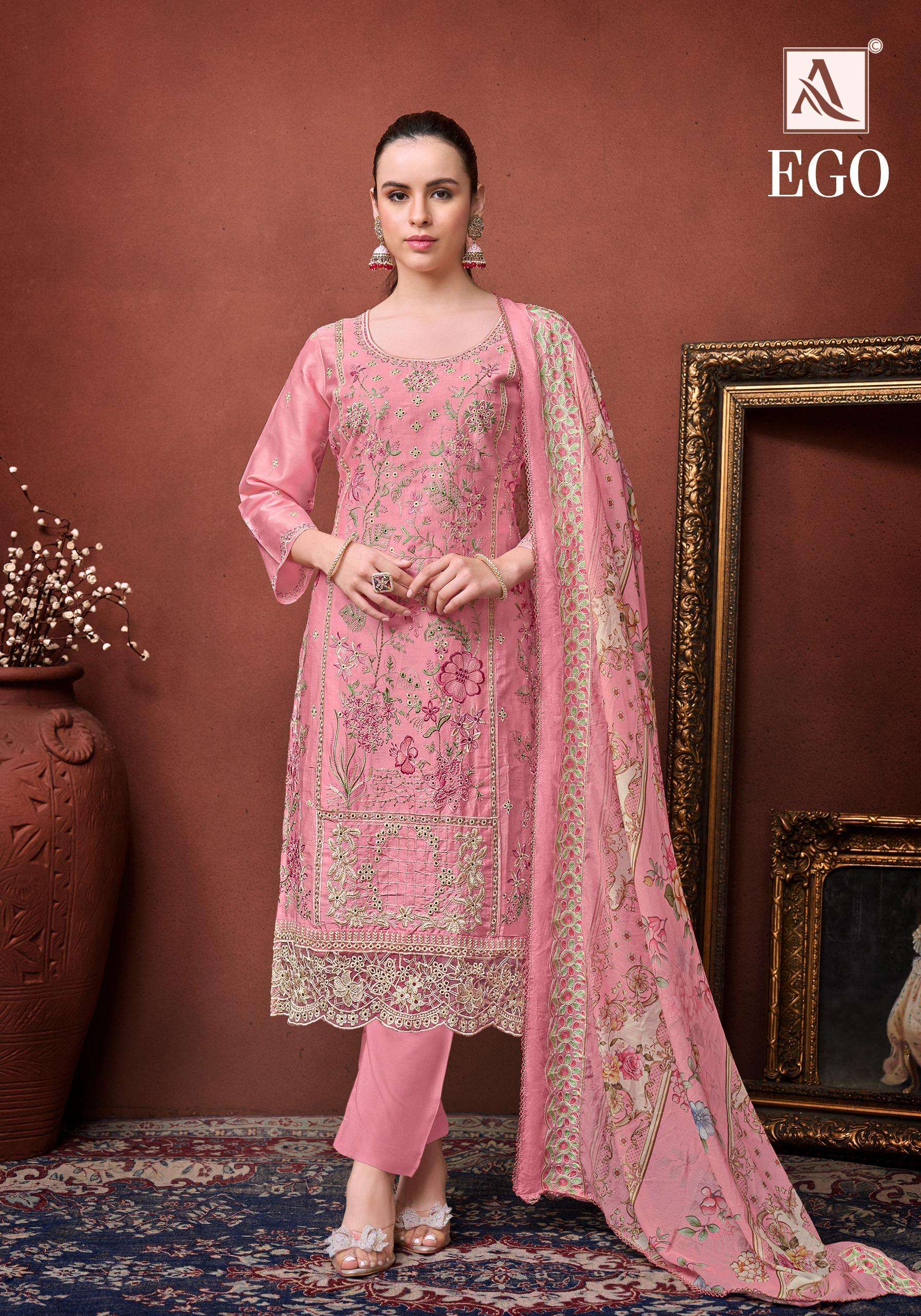 ALOK SUITS EGO JAM COTTON PAKISTANI STYLE EMBROIDERY WORK SUIT