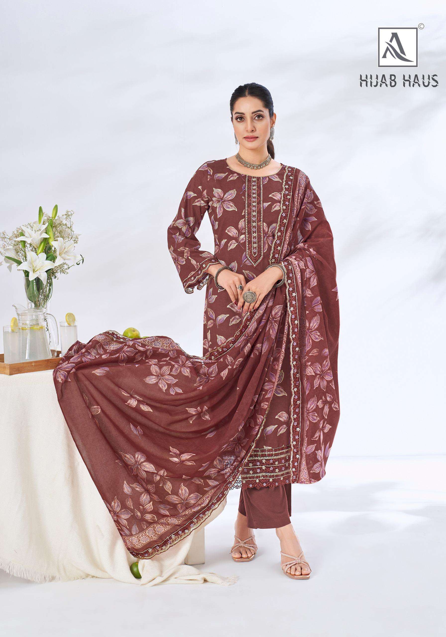 ALOK SUITS HIJAB HAUS COTTON PRINT WITH EMBROIDERY WORK SUIT