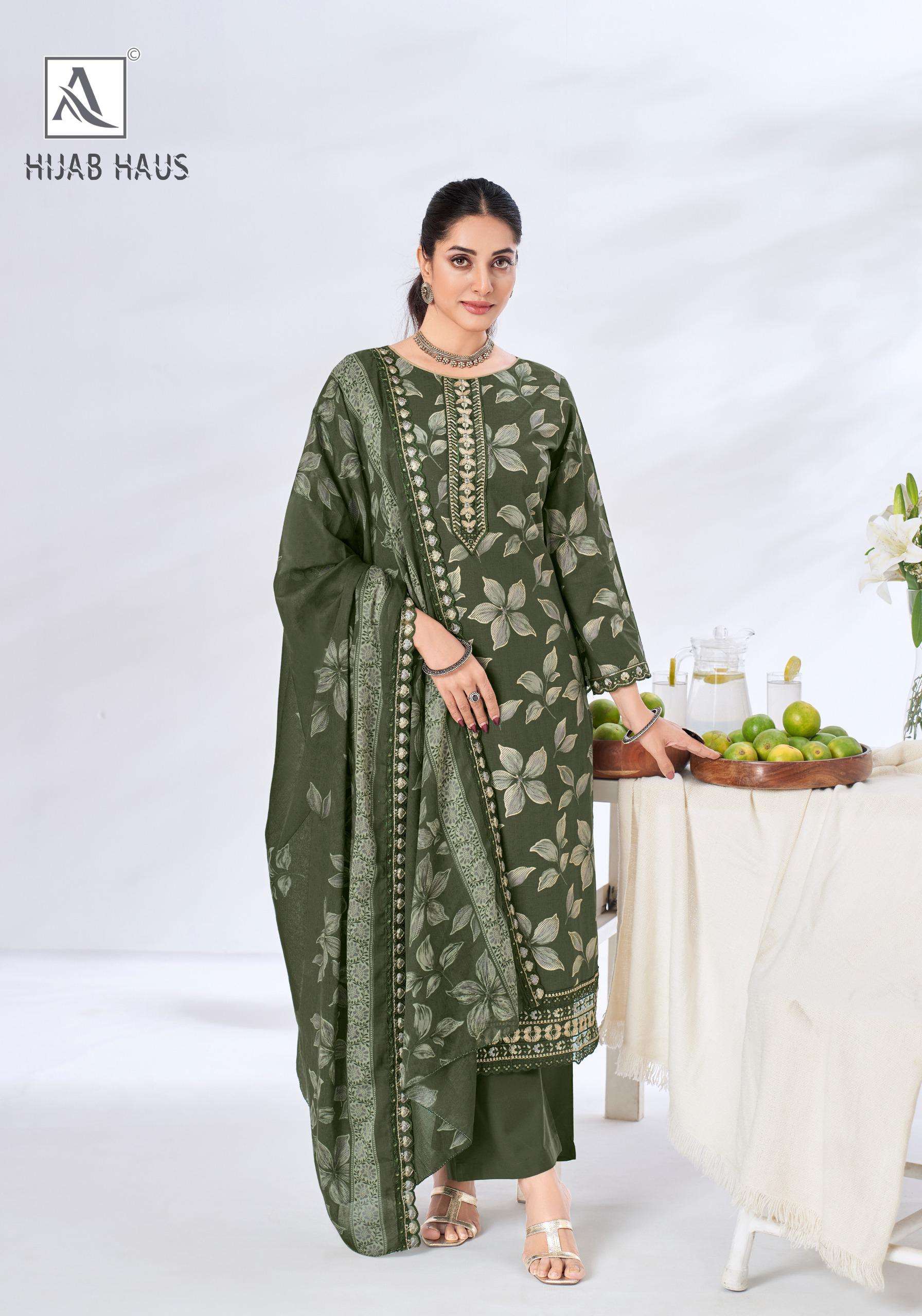 ALOK SUITS HIJAB HAUS COTTON PRINT WITH EMBROIDERY WORK SUIT