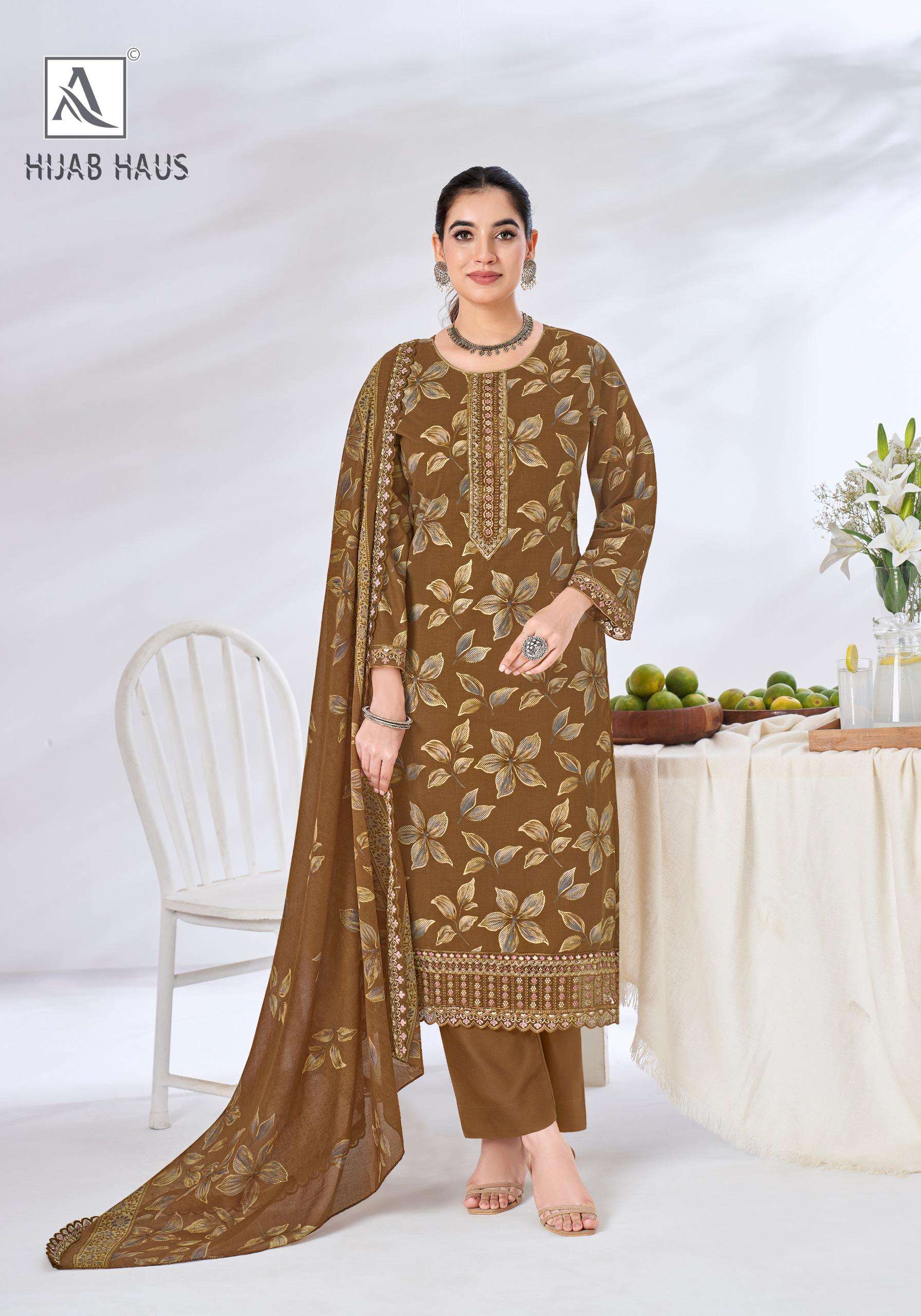 ALOK SUITS HIJAB HAUS COTTON PRINT WITH EMBROIDERY WORK SUIT