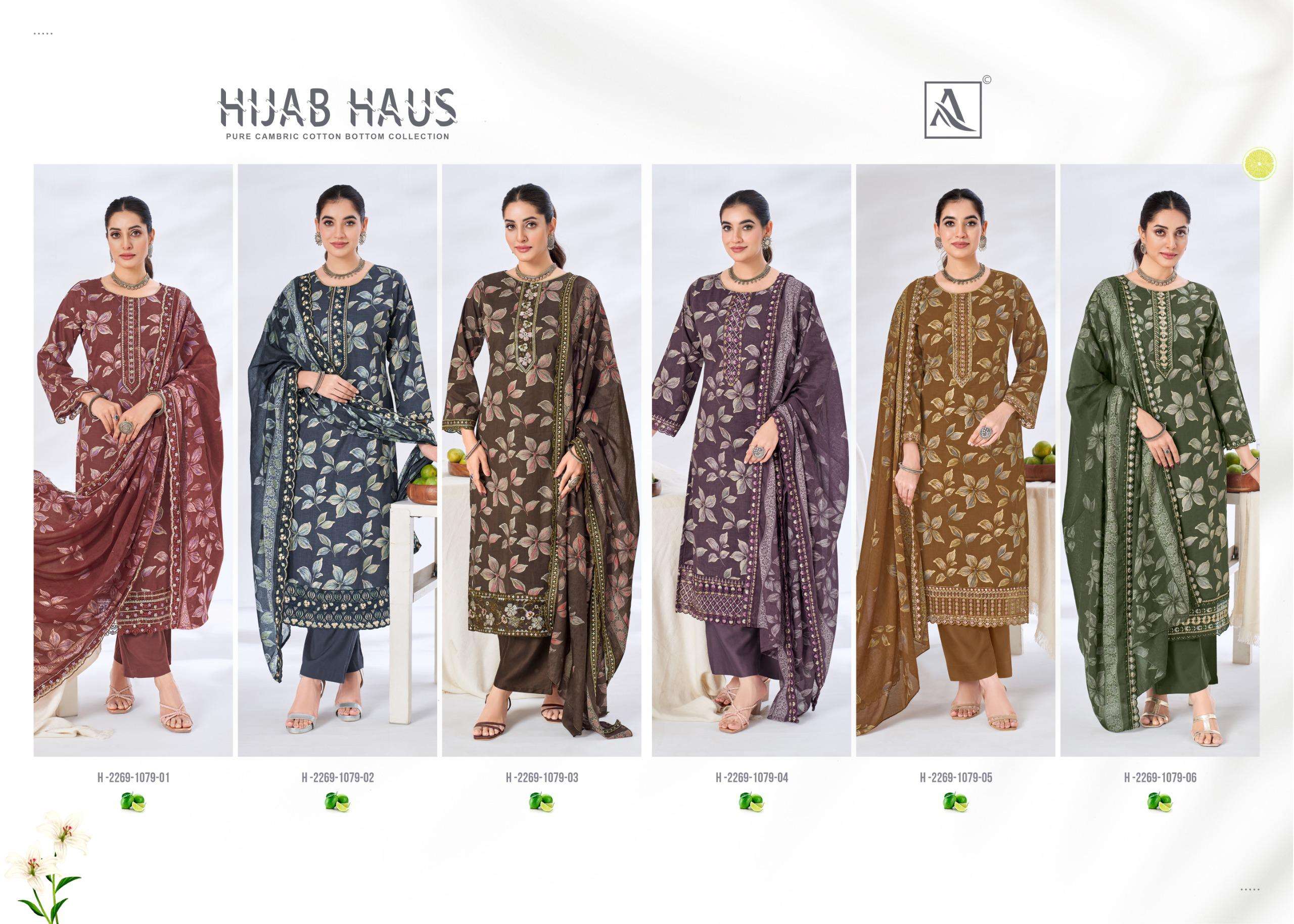 ALOK SUITS HIJAB HAUS COTTON PRINT WITH EMBROIDERY WORK SUIT