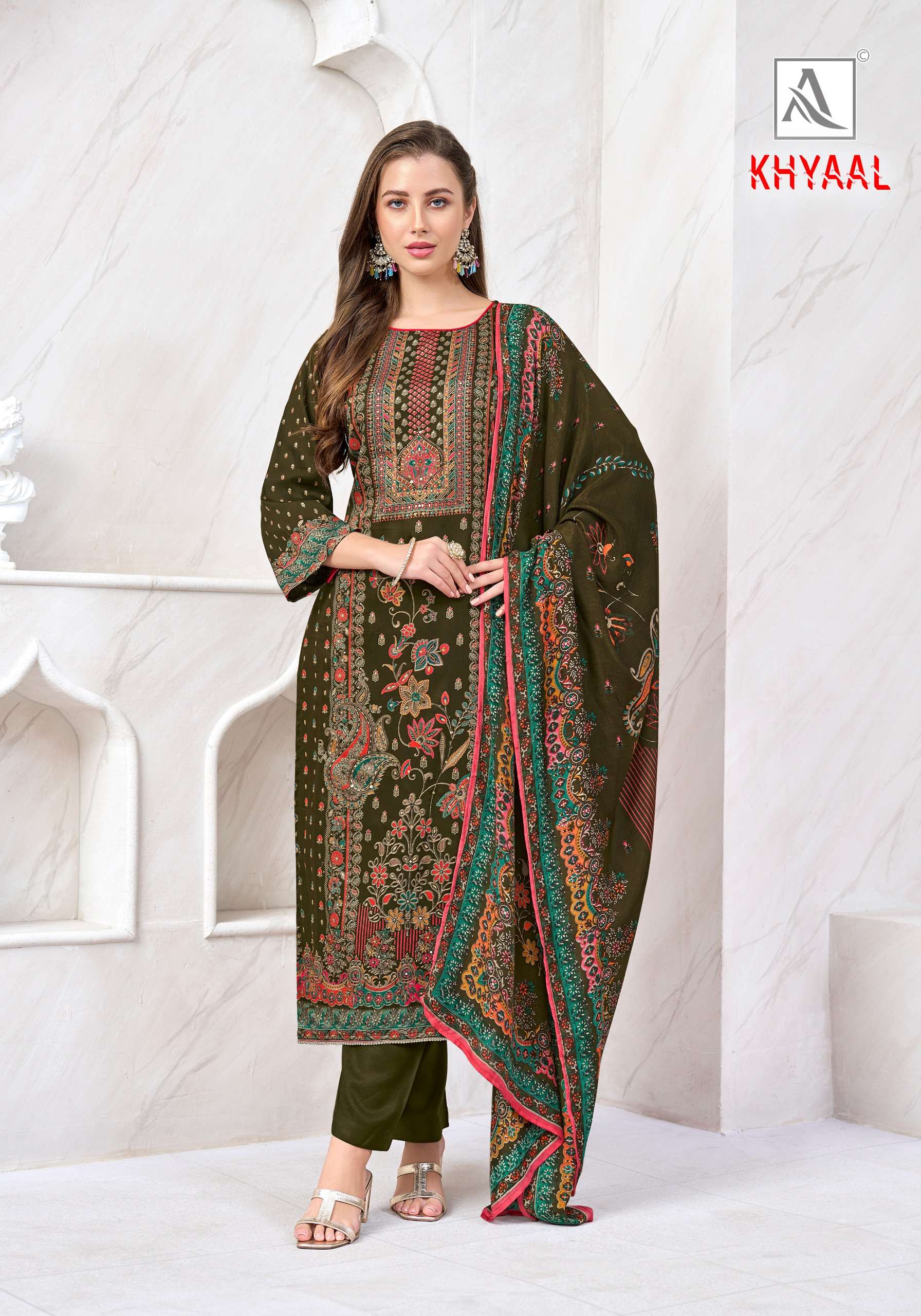 ALOK SUITS KHYAAL JAM COTTON PRINT WITH FANCY HAND WORK SUIT