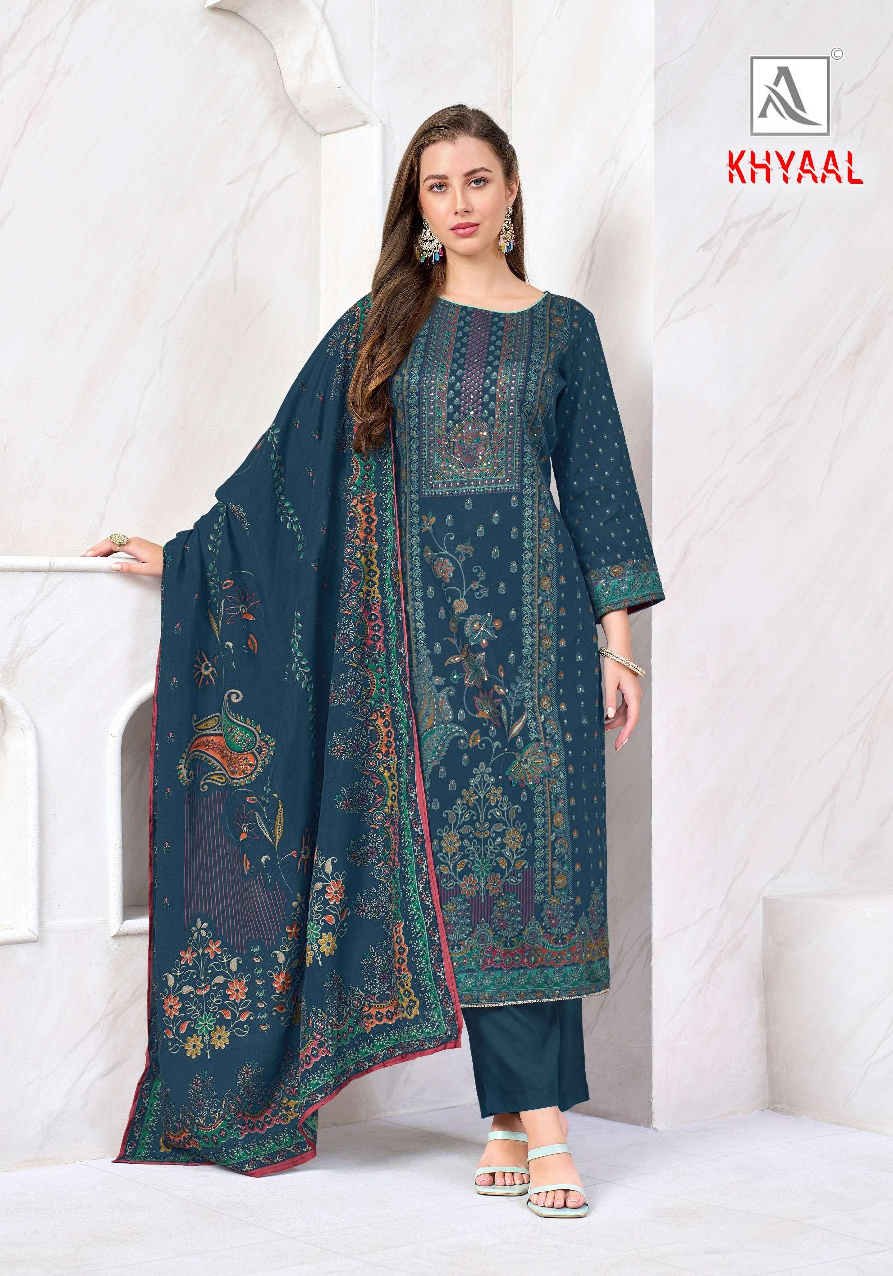 ALOK SUITS KHYAAL JAM COTTON PRINT WITH FANCY HAND WORK SUIT