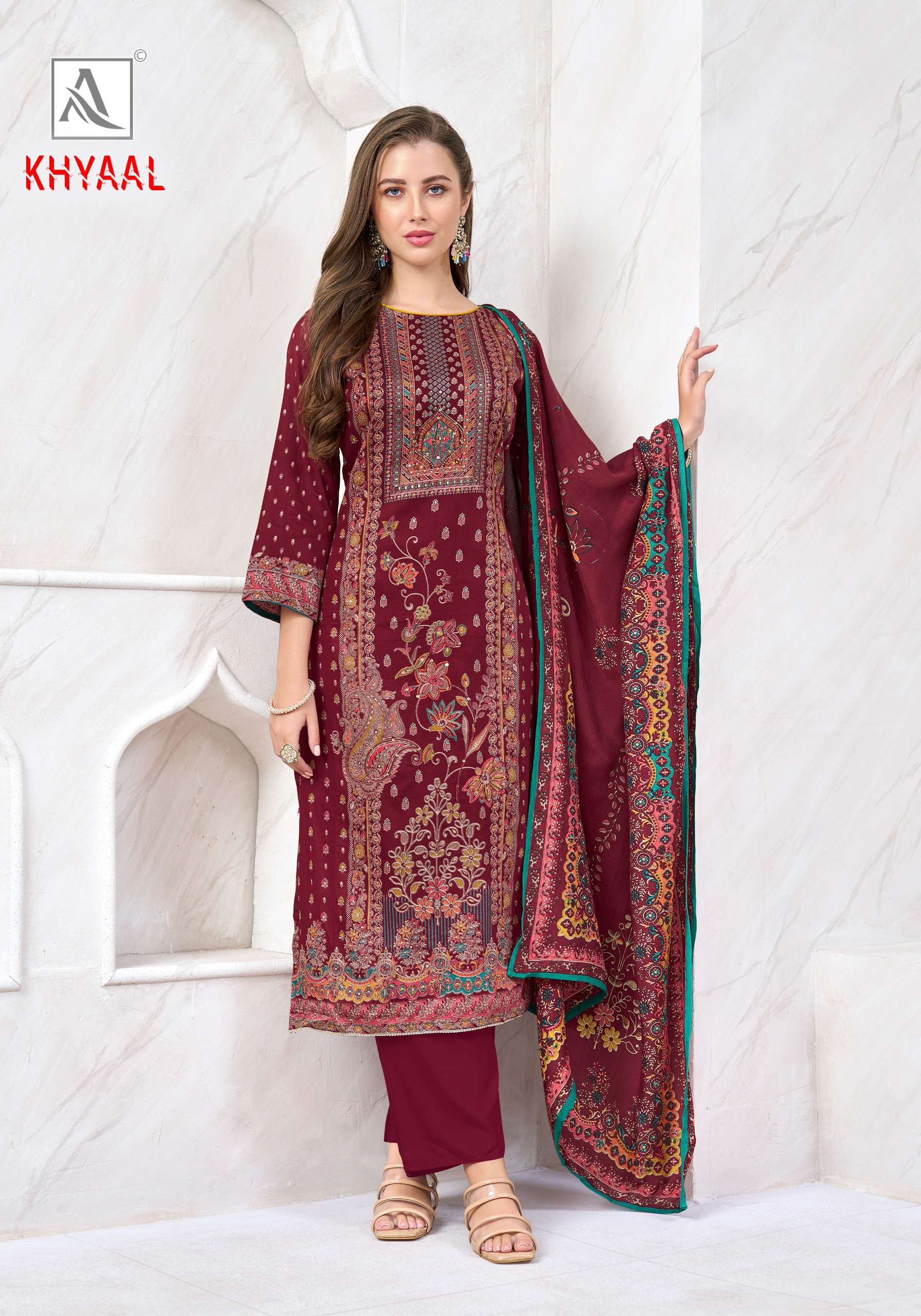 ALOK SUITS KHYAAL JAM COTTON PRINT WITH FANCY HAND WORK SUIT