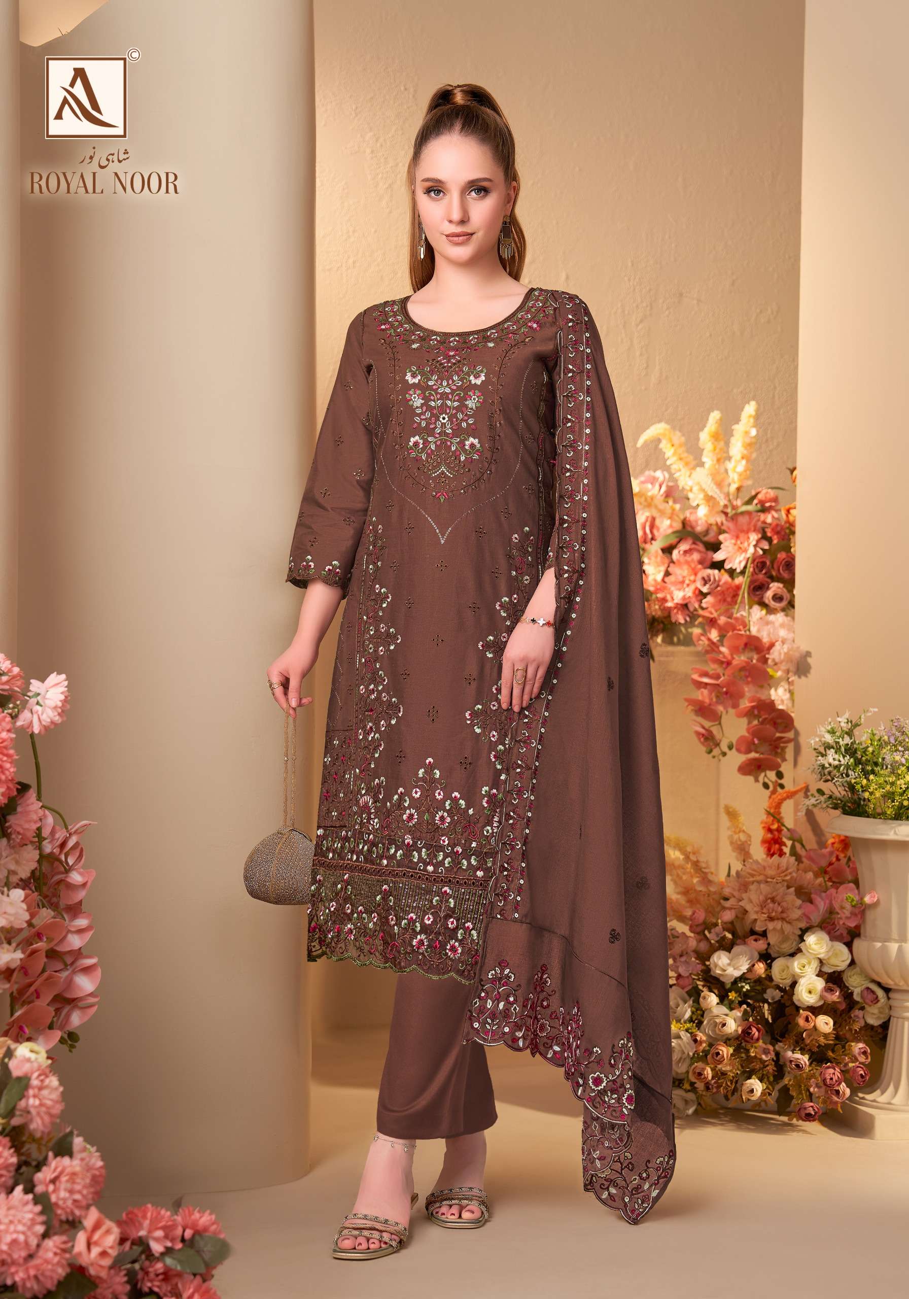 ALOK SUITS ROYAL NOOR COTTON FANCY EMBROIDERY WORK LADIES SUIT