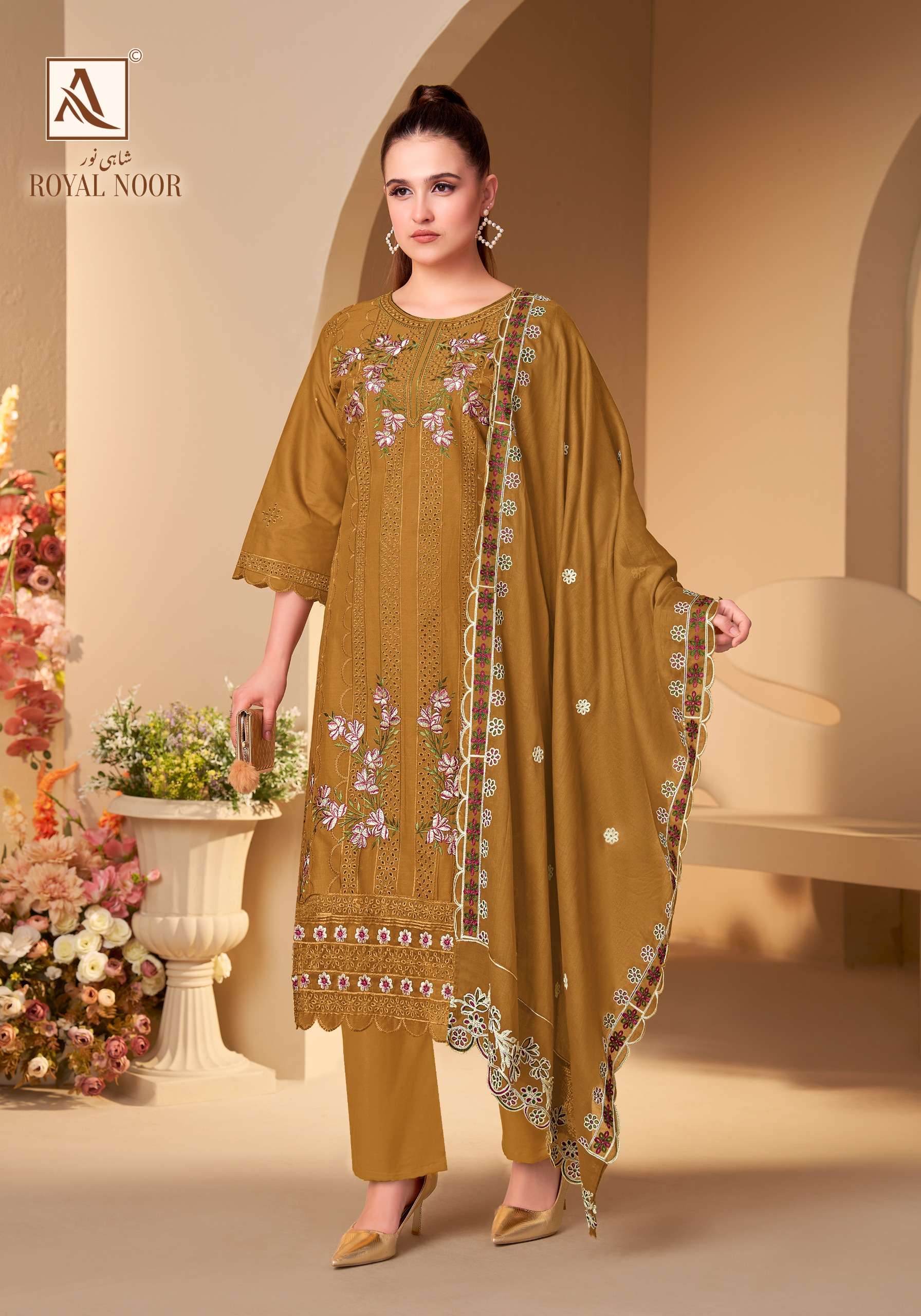 ALOK SUITS ROYAL NOOR COTTON FANCY EMBROIDERY WORK LADIES SUIT