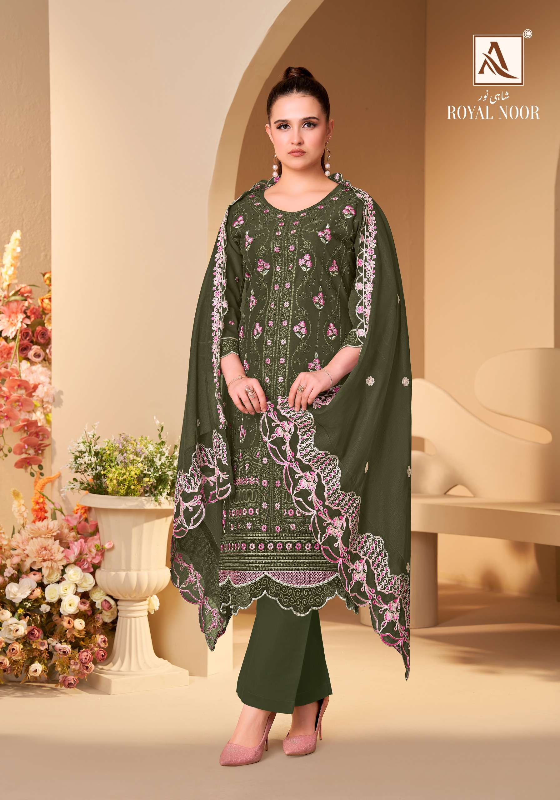 ALOK SUITS ROYAL NOOR COTTON FANCY EMBROIDERY WORK LADIES SUIT