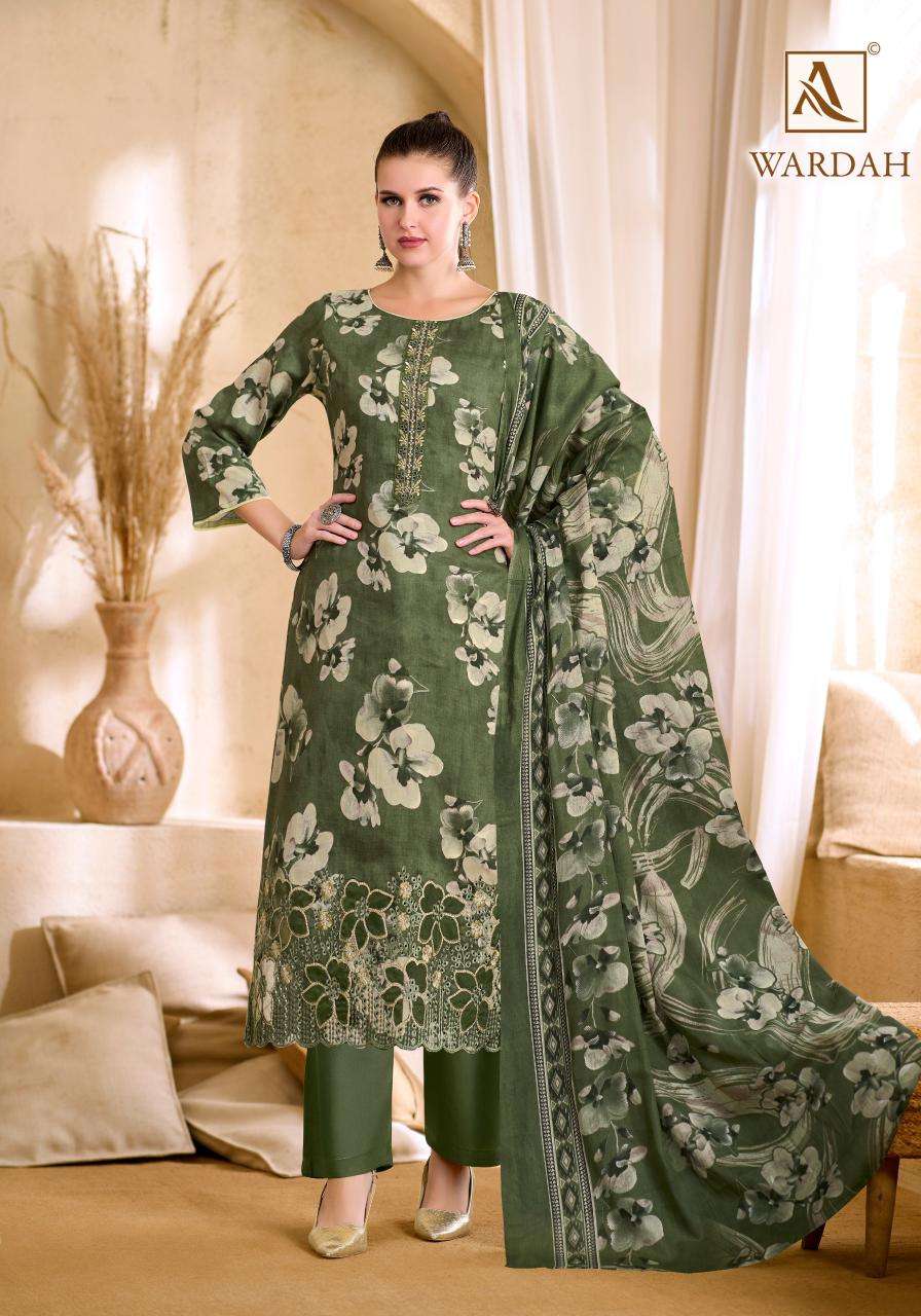 ALOK SUITS WARDAH JAM COTTON PRINT WITH FANCY WORK SUIT