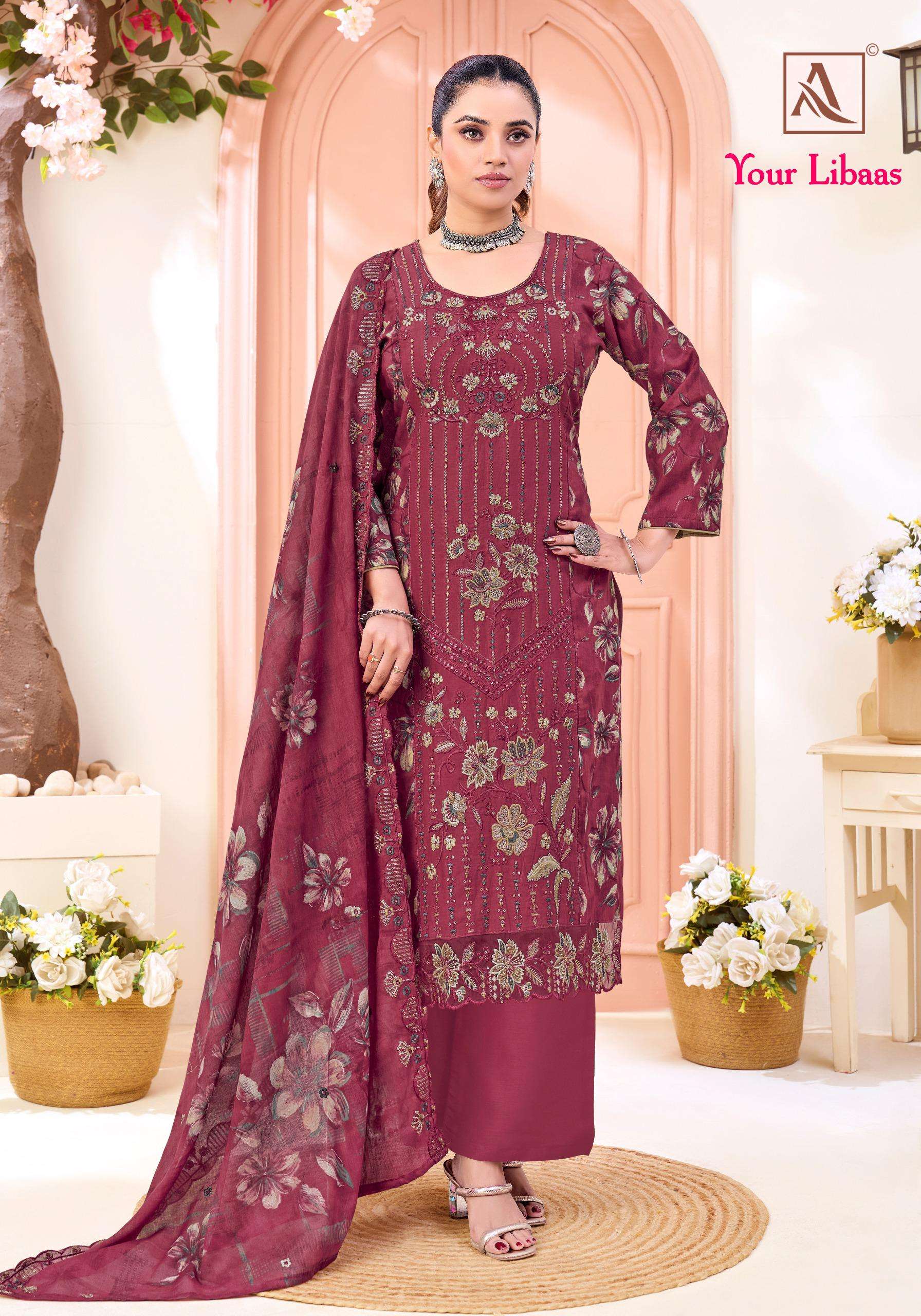 ALOK SUITS YOUR LIBAAS COTTON DIGITAL PRINT WITH FANCY EMBROIDERY WORK SUIT