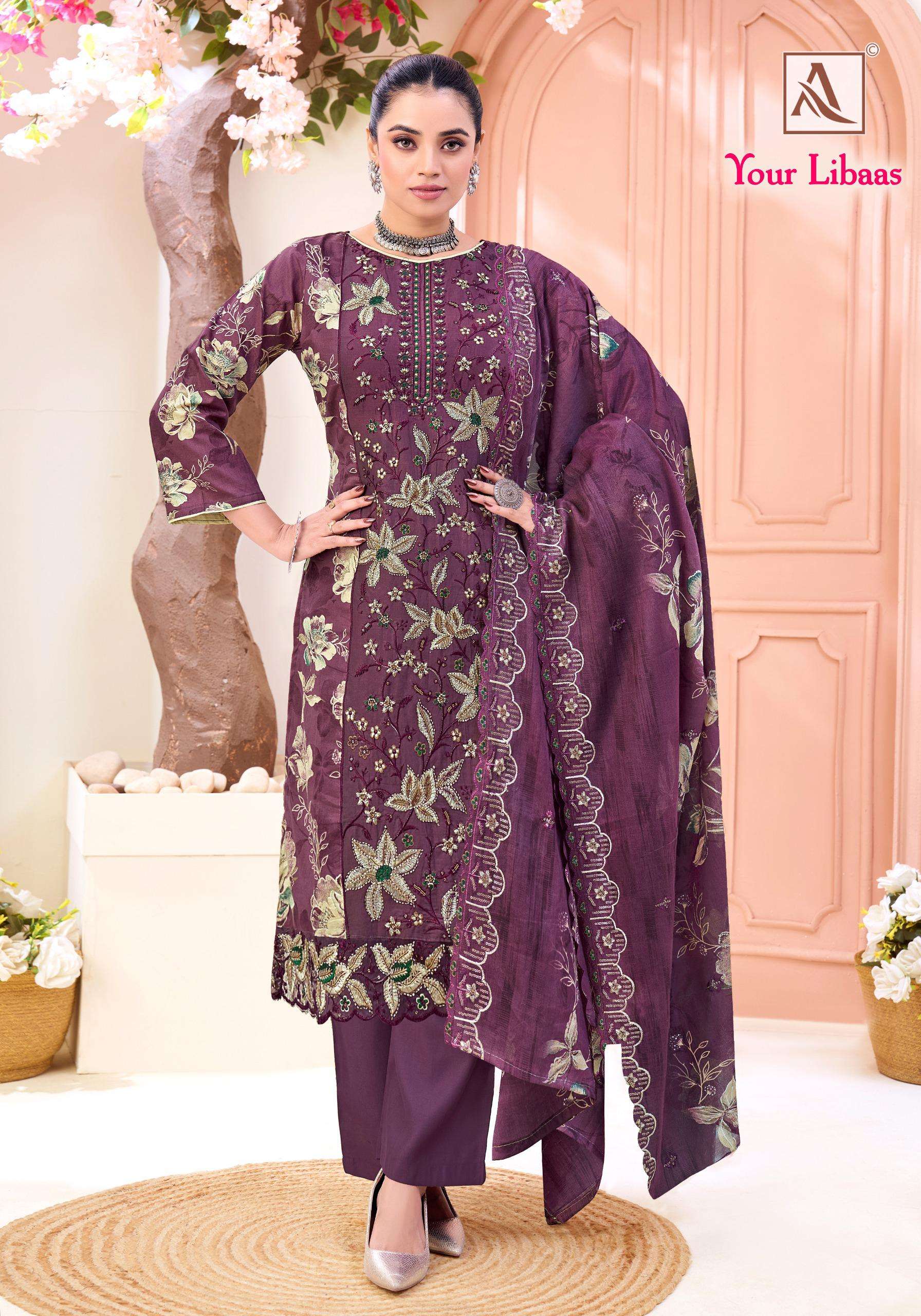 ALOK SUITS YOUR LIBAAS COTTON DIGITAL PRINT WITH FANCY EMBROIDERY WORK SUIT