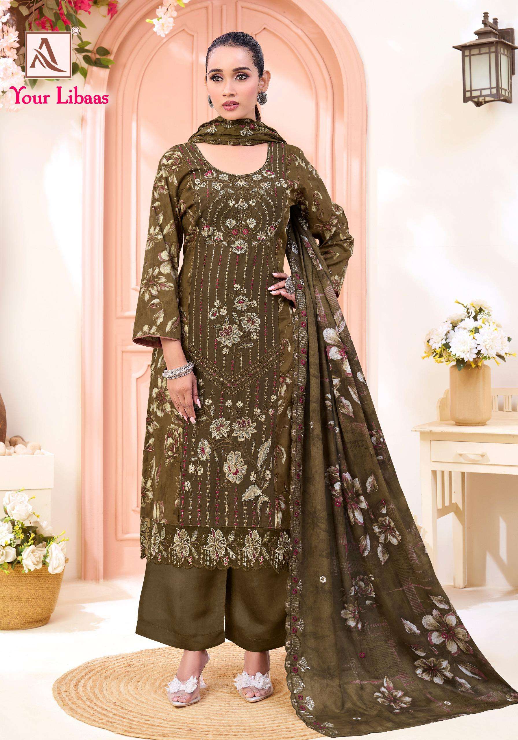 ALOK SUITS YOUR LIBAAS COTTON DIGITAL PRINT WITH FANCY EMBROIDERY WORK SUIT