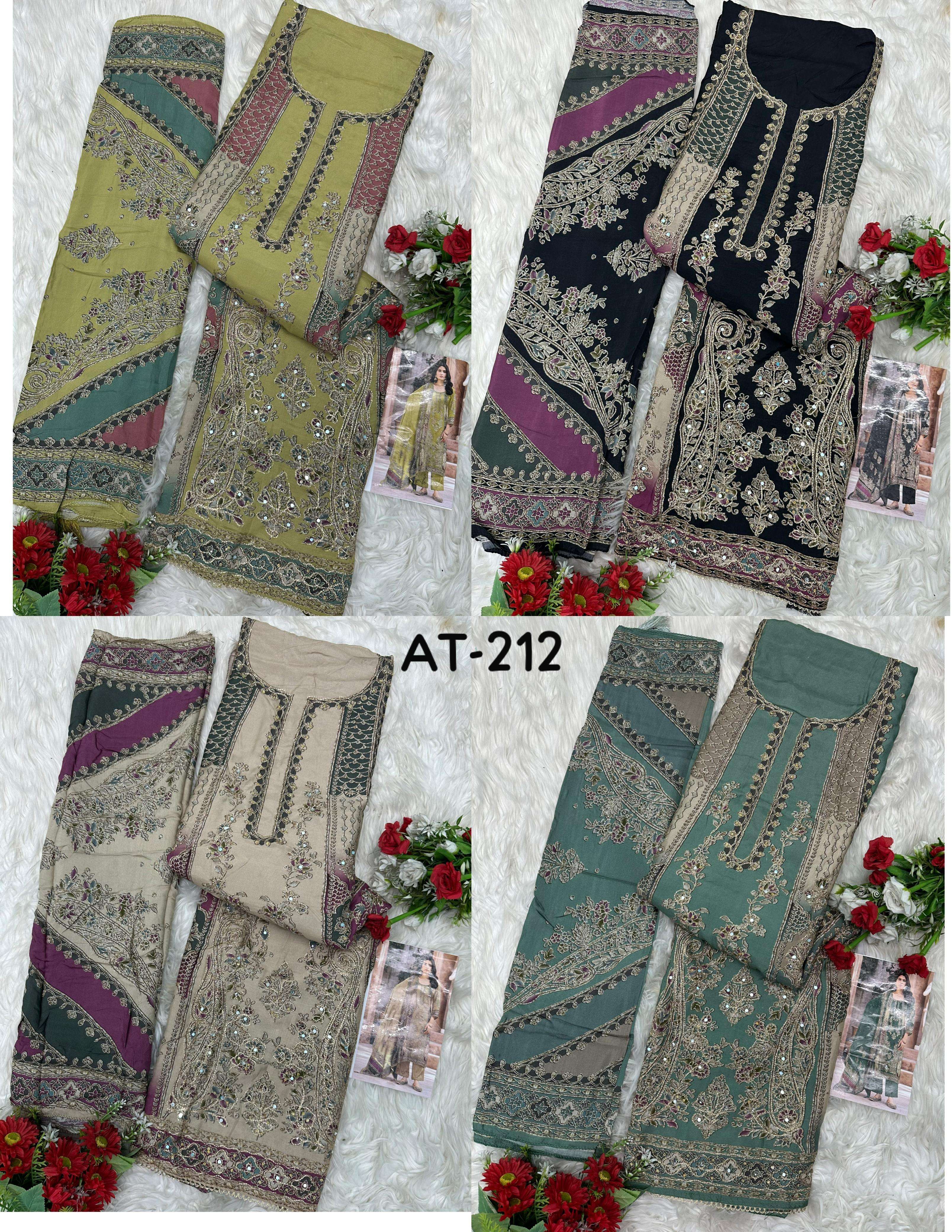 AMRUTVELA AT 212 VISCOSE DIGITAL PRINT WITH HAND WORK DESIGNER SUIT