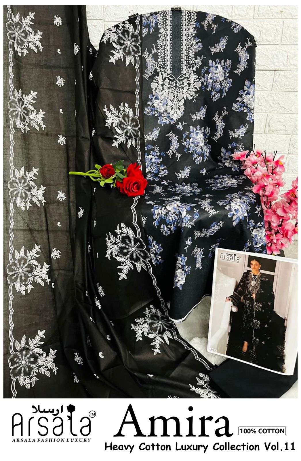 ARSALA FASHION AMIRA HEAVY COTTON LUXURY COLLECTION VOL 11 LAWN COTTON SUIT