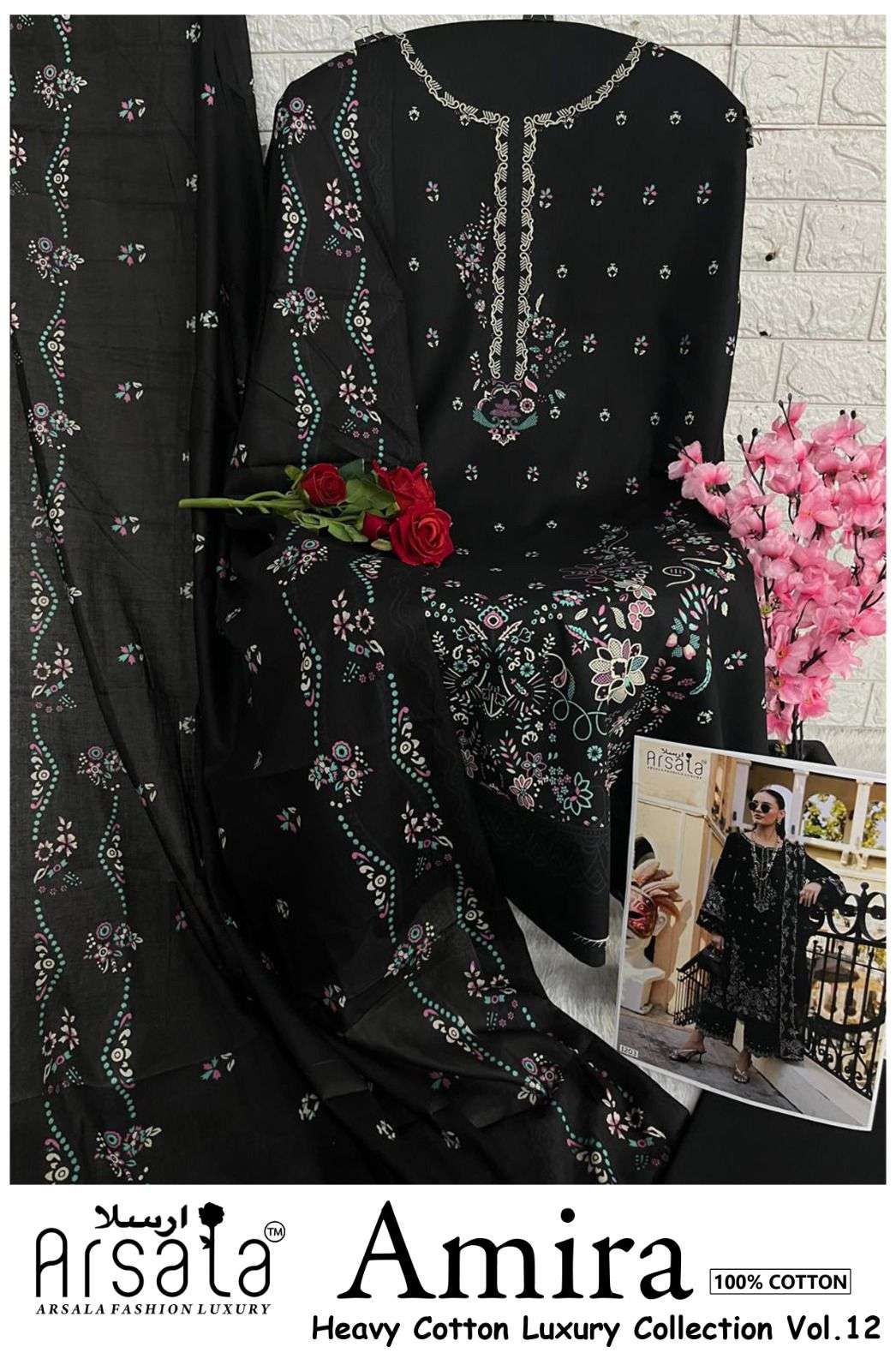 ARSALA FASHION AMIRA HEAVY COTTON LUXURY COLLECTION VOL 12 LAWN COTTON SUIT