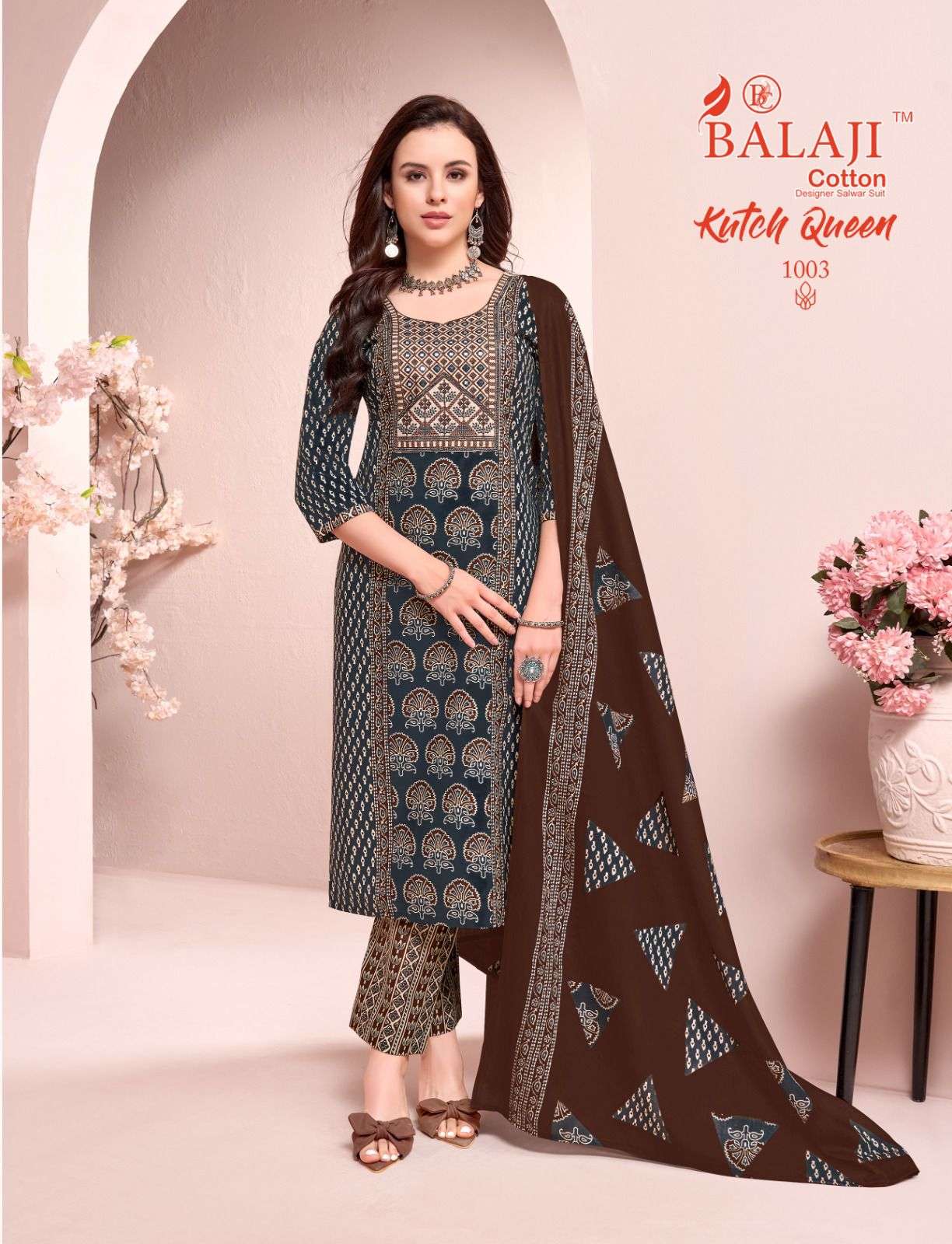 BALAJI COTTON KUTCH QUEEN VOL 1 COTTON PRINTED READY MADE LADIES SUIT