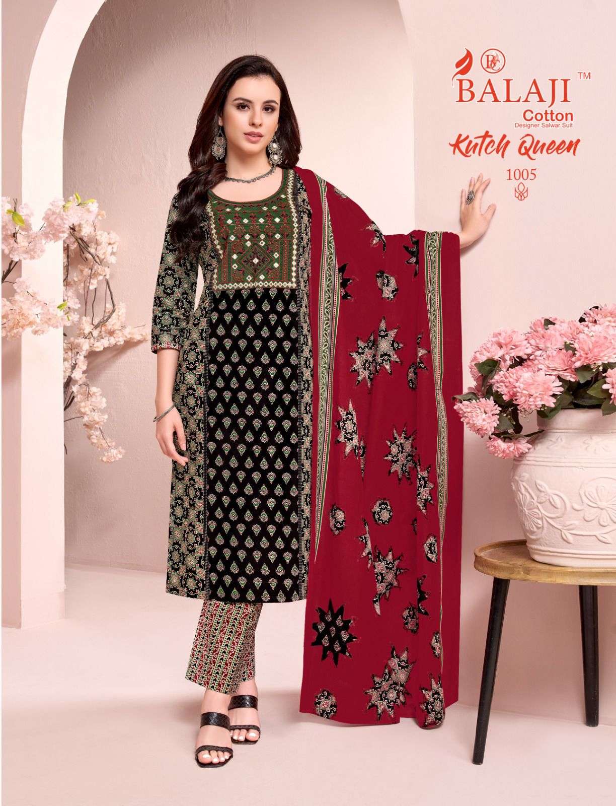 BALAJI COTTON KUTCH QUEEN VOL 1 COTTON PRINTED READY MADE LADIES SUIT