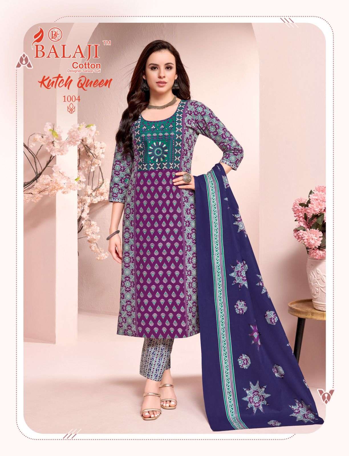 BALAJI COTTON KUTCH QUEEN VOL 1 COTTON PRINTED READY MADE LADIES SUIT