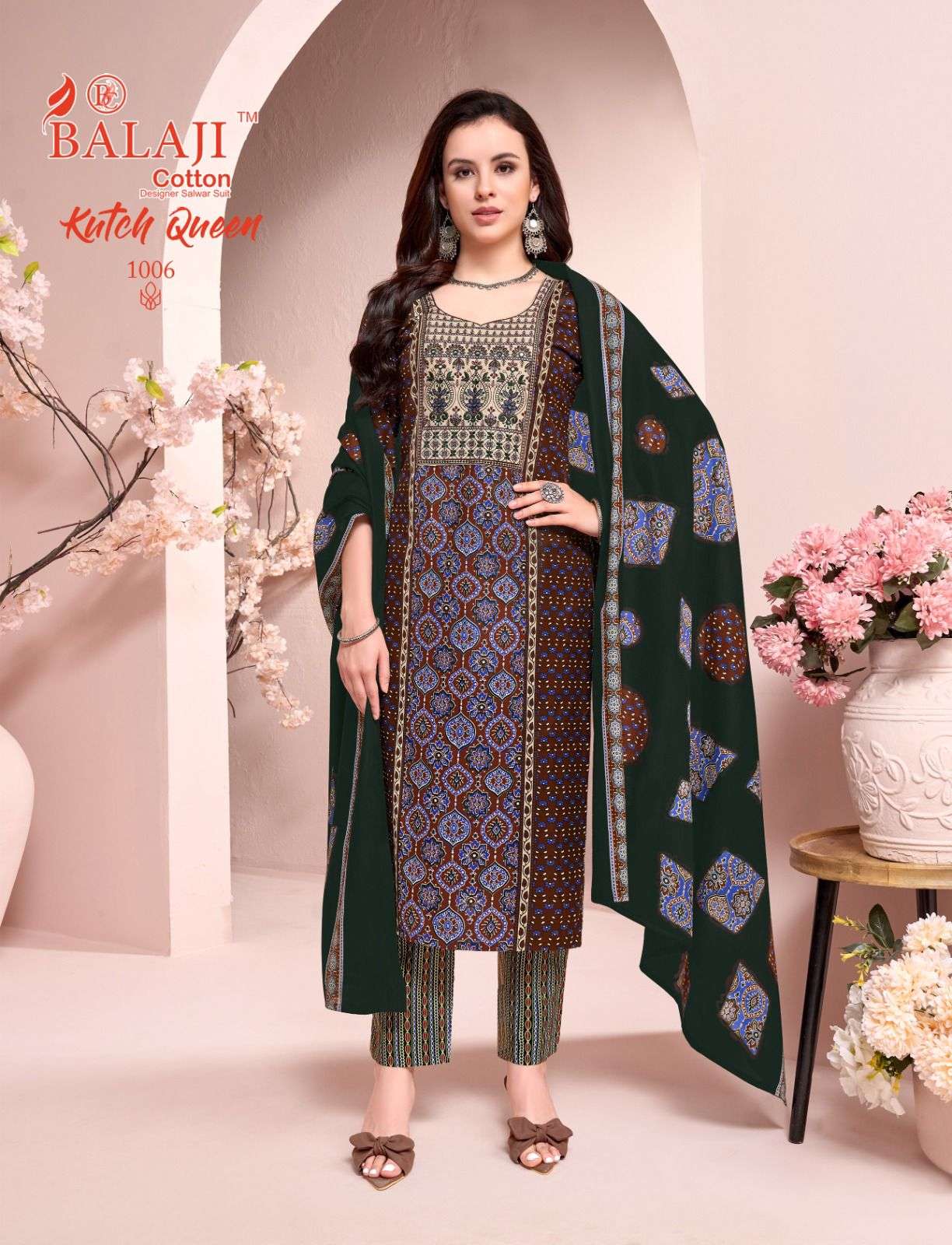 BALAJI COTTON KUTCH QUEEN VOL 1 COTTON PRINTED READY MADE LADIES SUIT