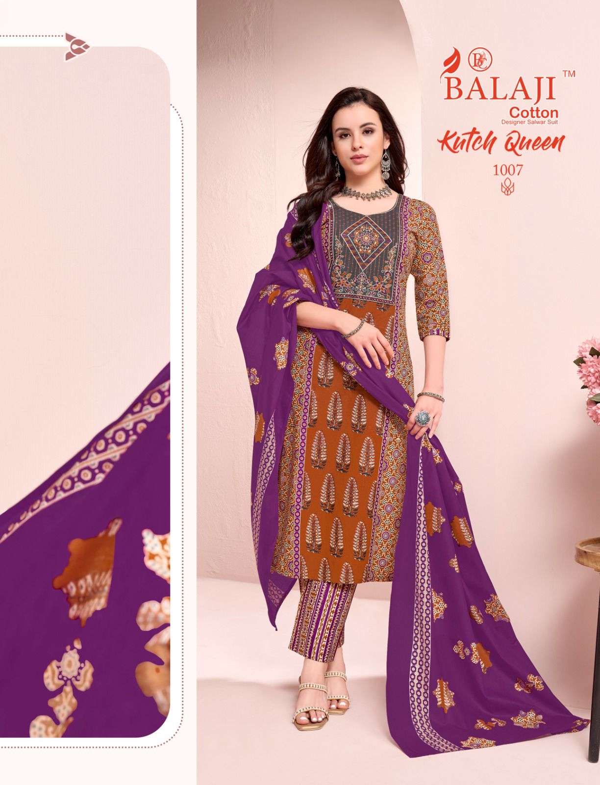 BALAJI COTTON KUTCH QUEEN VOL 1 COTTON PRINTED READY MADE LADIES SUIT
