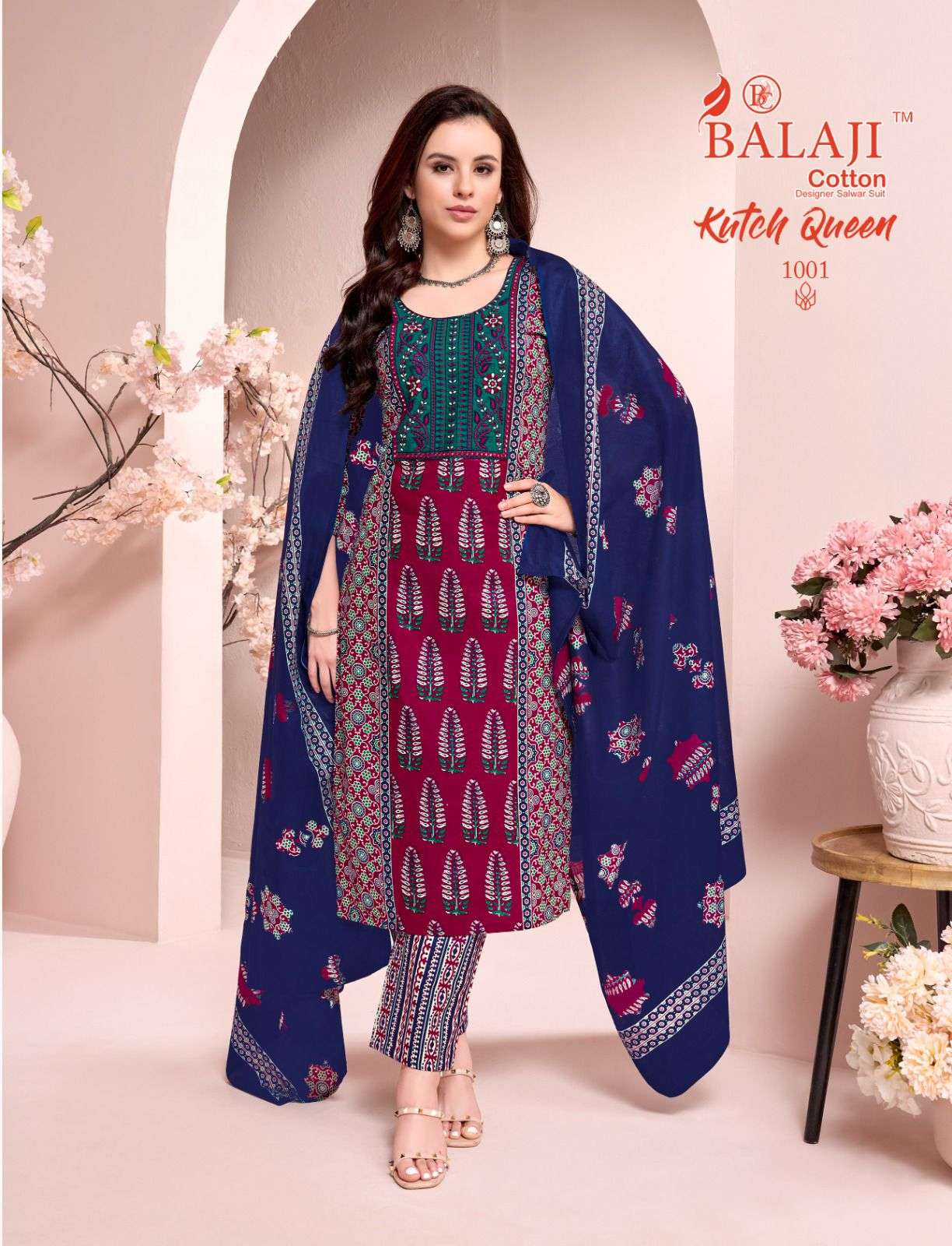 BALAJI COTTON KUTCH QUEEN VOL 1 COTTON PRINTED READY MADE LADIES SUIT