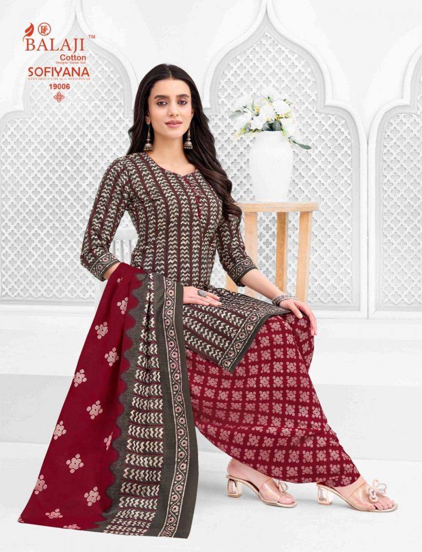 BALAJI COTTON SOFIYANA VOL 19 COTTON READY MADE PATIYALA SUIT
