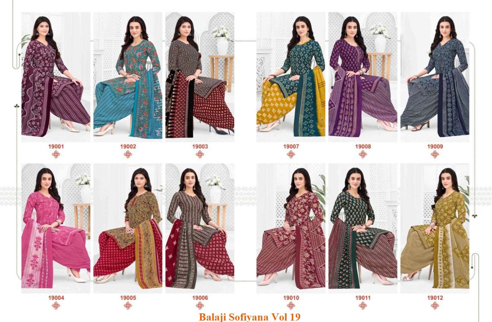 BALAJI COTTON SOFIYANA VOL 19 COTTON READY MADE PATIYALA SUIT