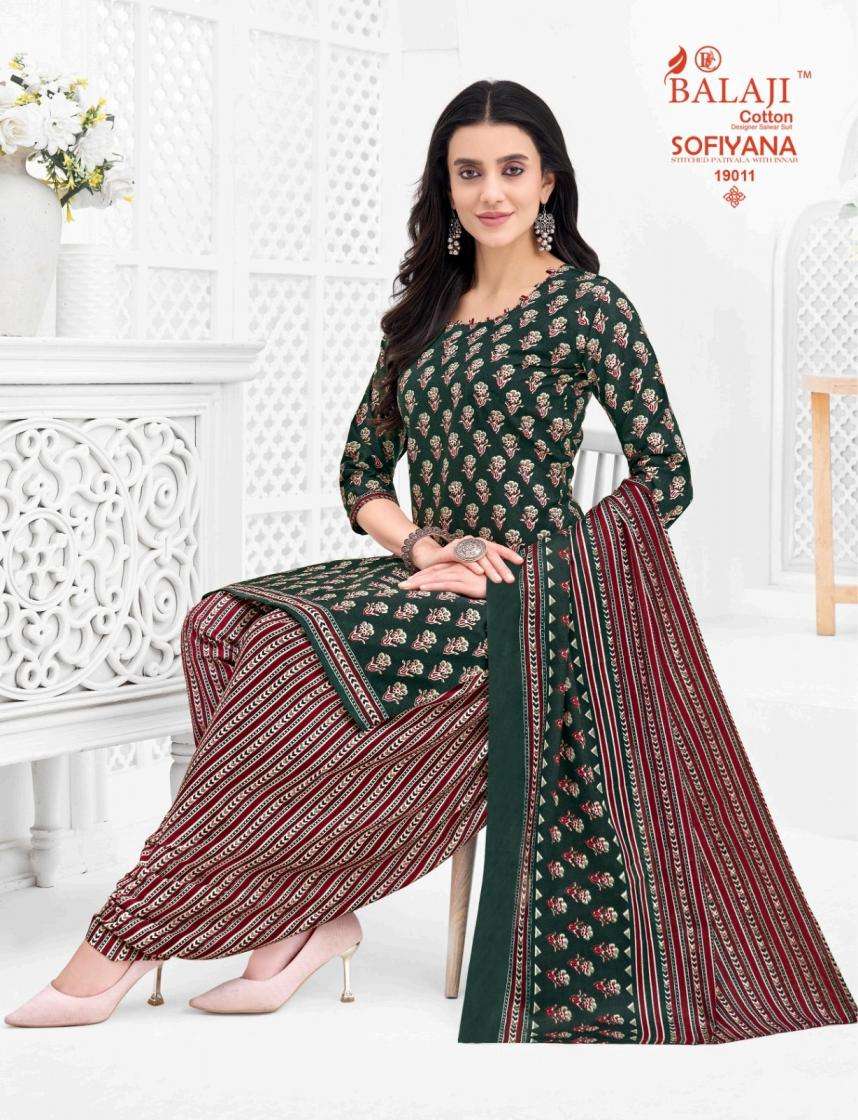 BALAJI COTTON SOFIYANA VOL 19 COTTON READY MADE PATIYALA SUIT