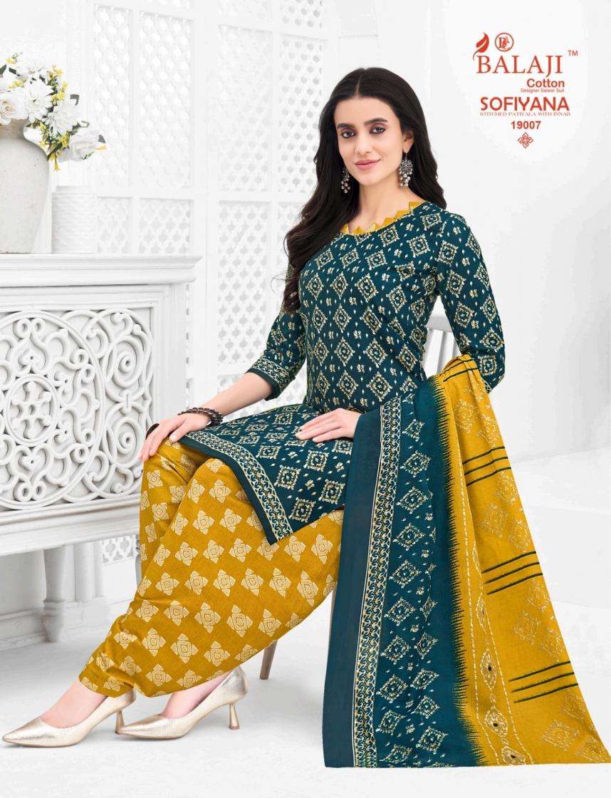 BALAJI COTTON SOFIYANA VOL 19 COTTON READY MADE PATIYALA SUIT