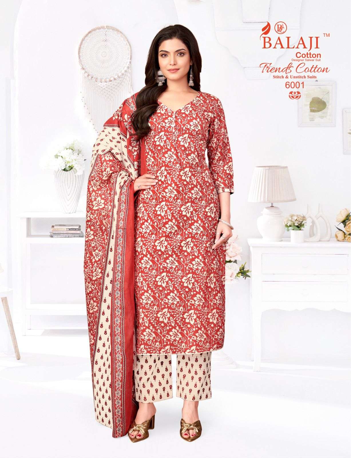 BALAJI COTTON TRENDS COTTON VOL 6 COTTON PRINT LADIES 3PCS SET COLLECTION 
