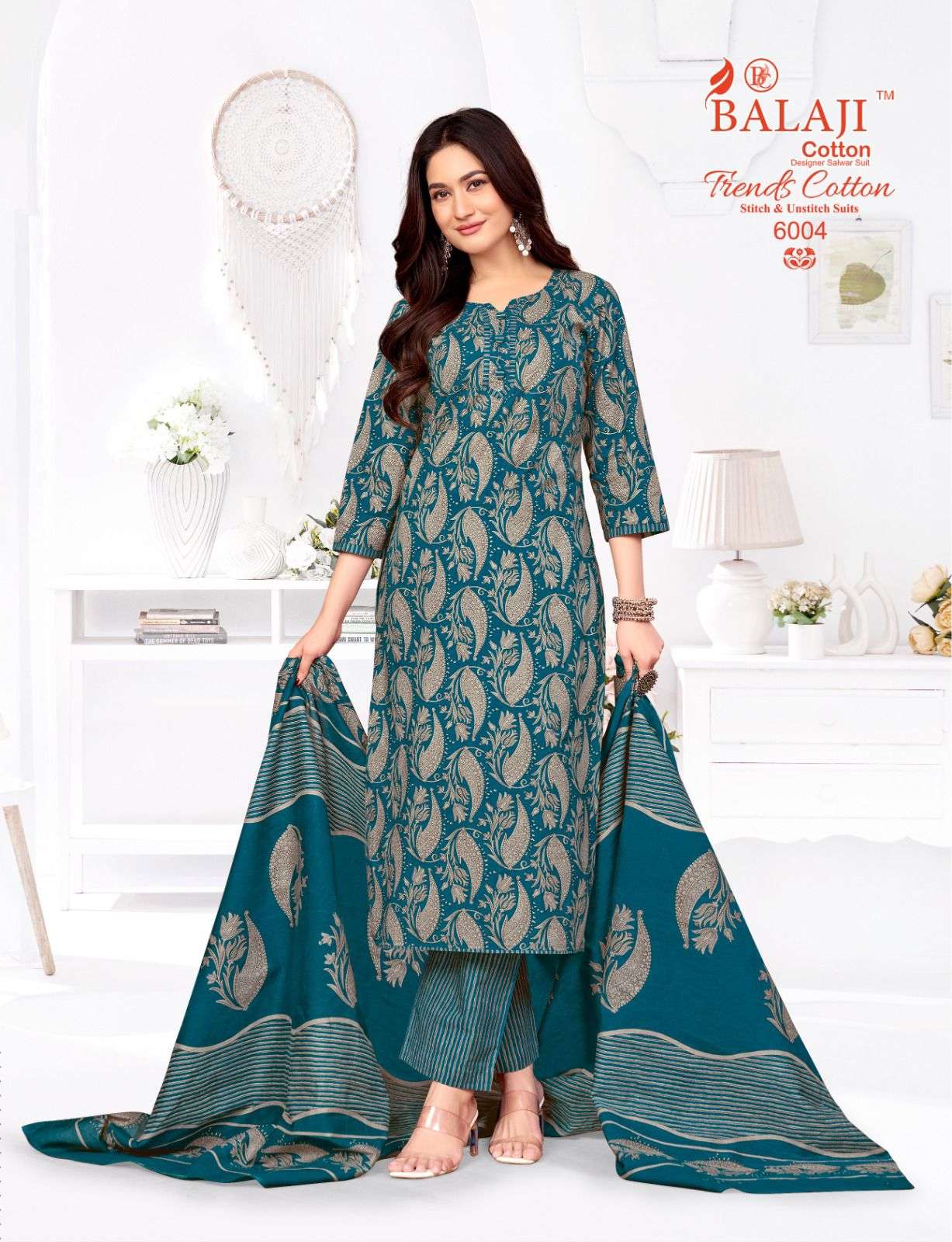 BALAJI COTTON TRENDS COTTON VOL 6 COTTON PRINT LADIES 3PCS SET COLLECTION 