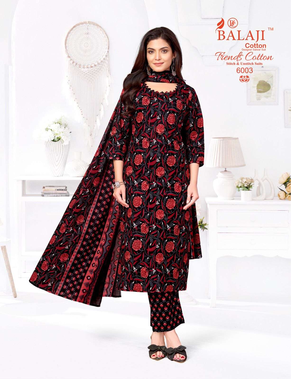 BALAJI COTTON TRENDS COTTON VOL 6 COTTON PRINT LADIES 3PCS SET COLLECTION 