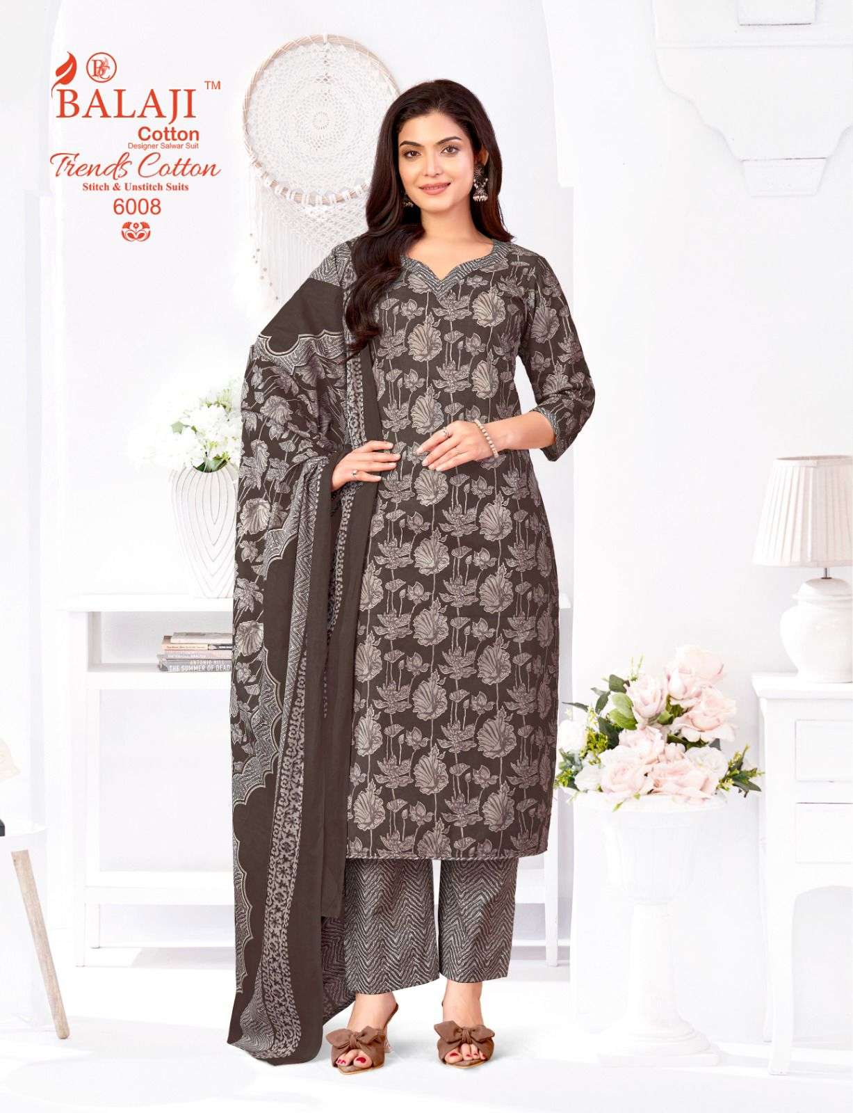 BALAJI COTTON TRENDS COTTON VOL 6 COTTON PRINT LADIES 3PCS SET COLLECTION 