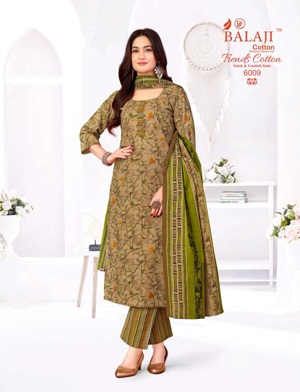 BALAJI COTTON TRENDS COTTON VOL 6 COTTON PRINT LADIES 3PCS SET COLLECTION 