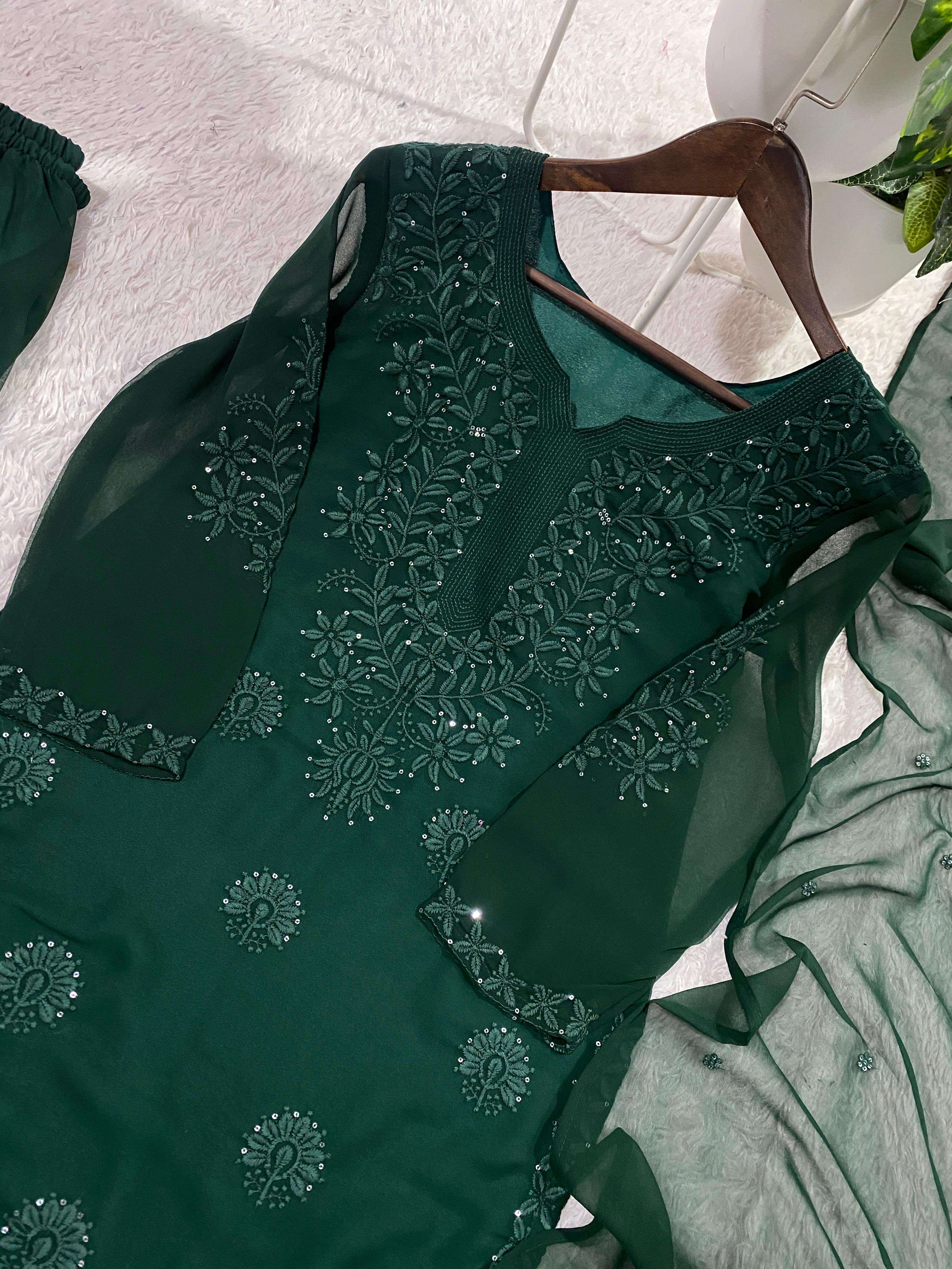 BE 456 GEORGETTE SEQUENCE EMBROIDERY DESIGNER WORK PARTY WEAR LADIES SUIT