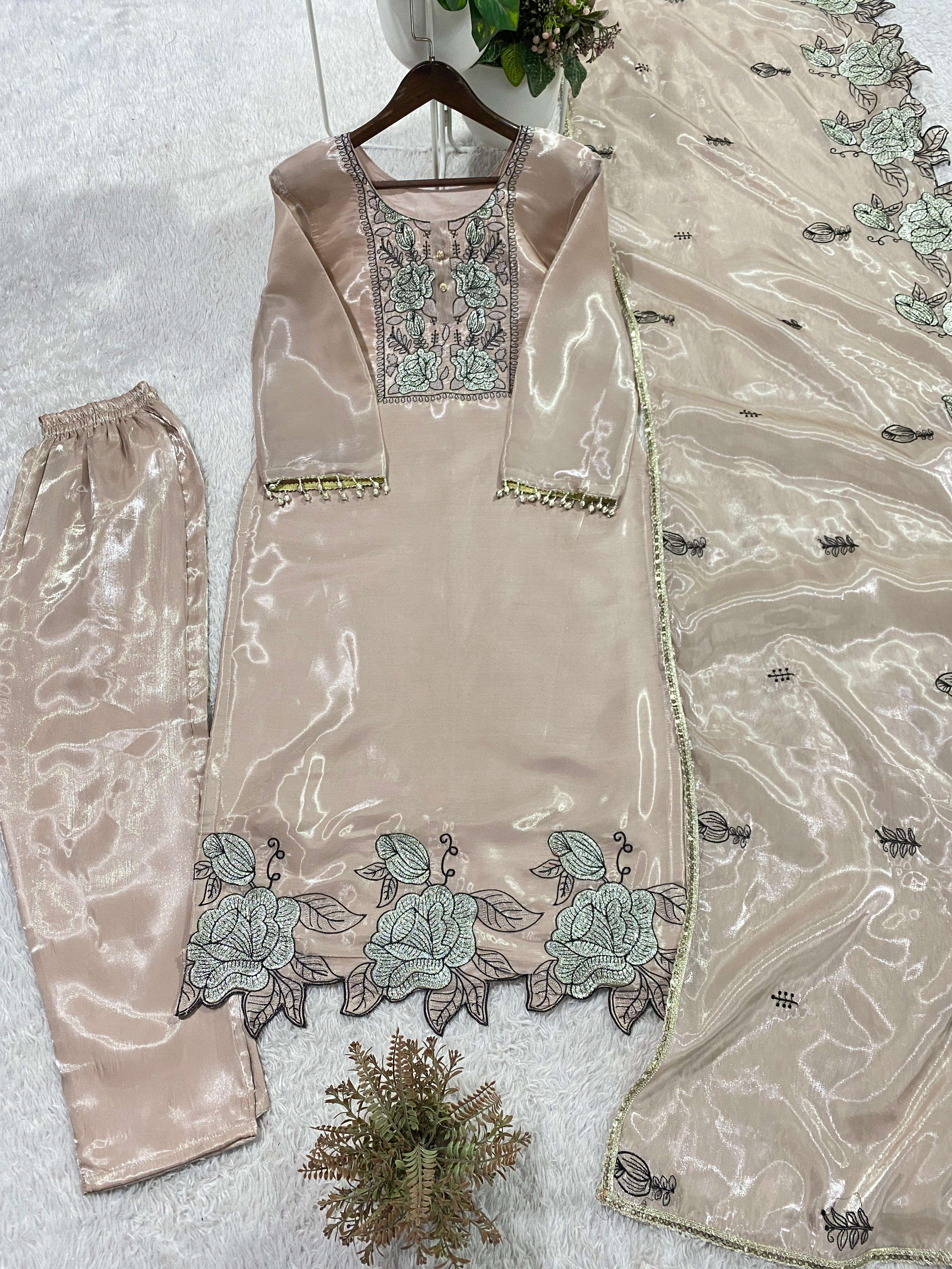 BE 464 JIMMY CHOO SILK FABRIC PREETY LOOK DESIGNER WORK LADIES SUIT